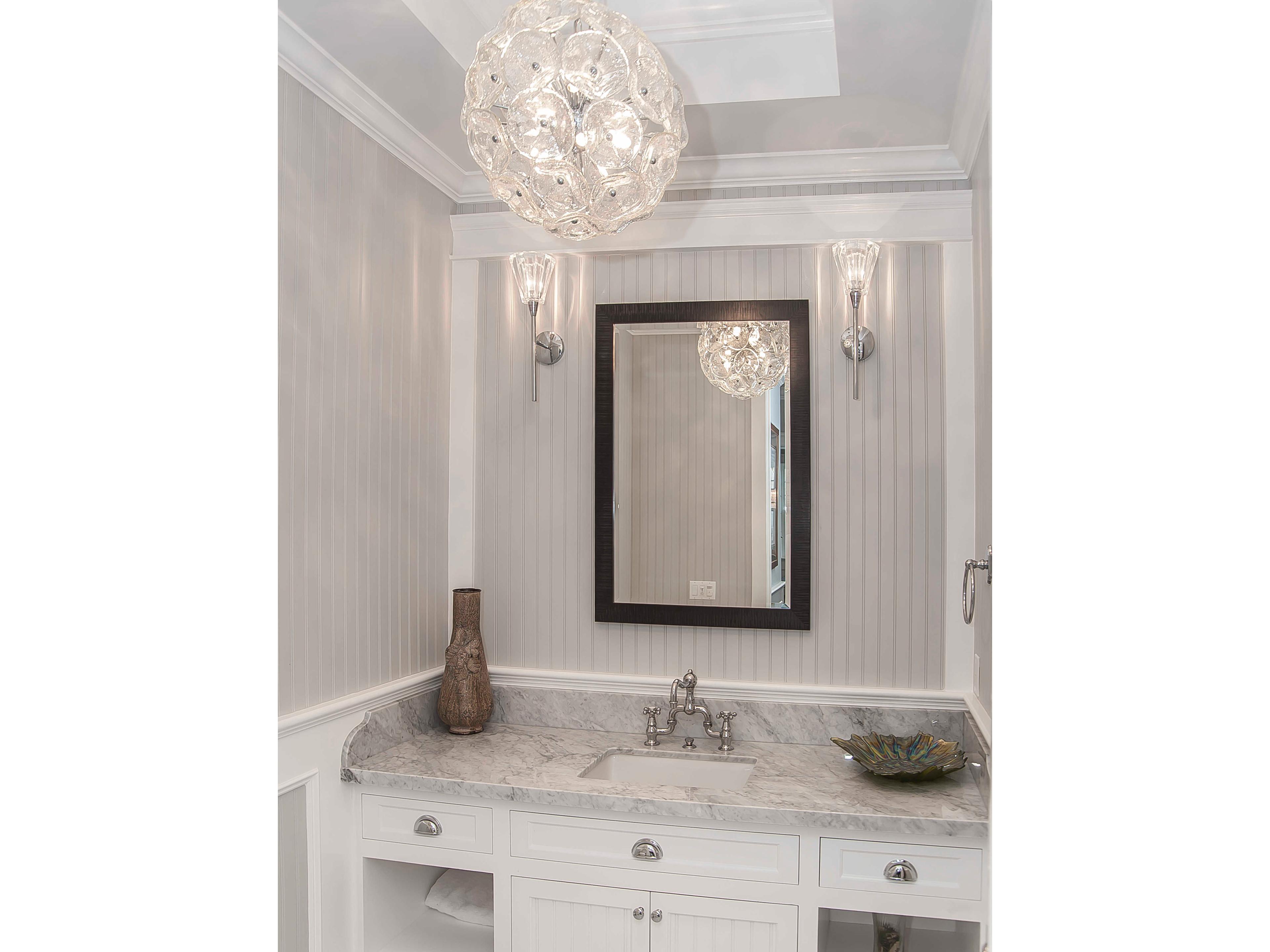 ET2 Fiori 20-Light Polished Chrome Glass Globe Pendant