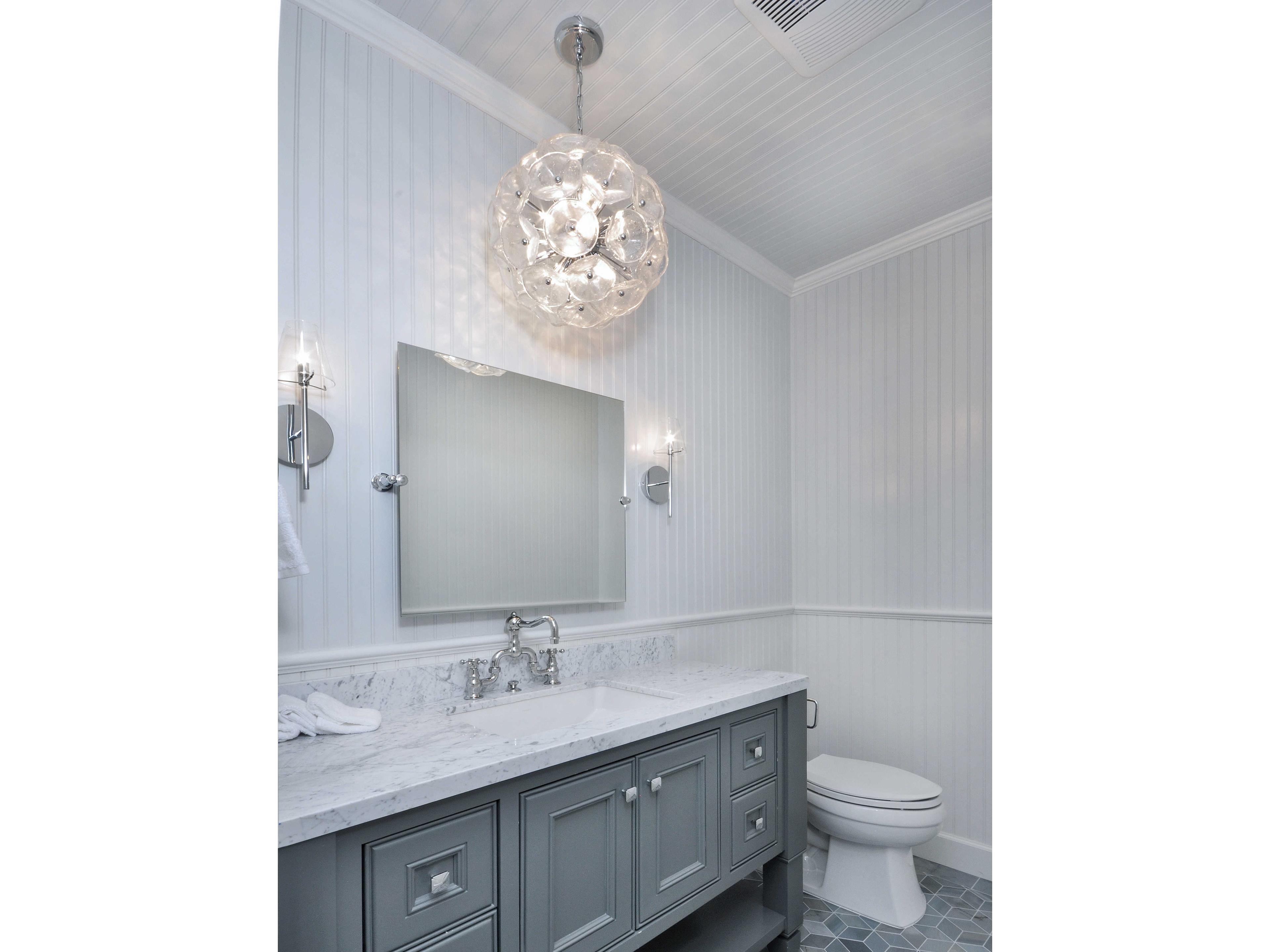 ET2 Fiori 20-Light Polished Chrome Glass Globe Pendant