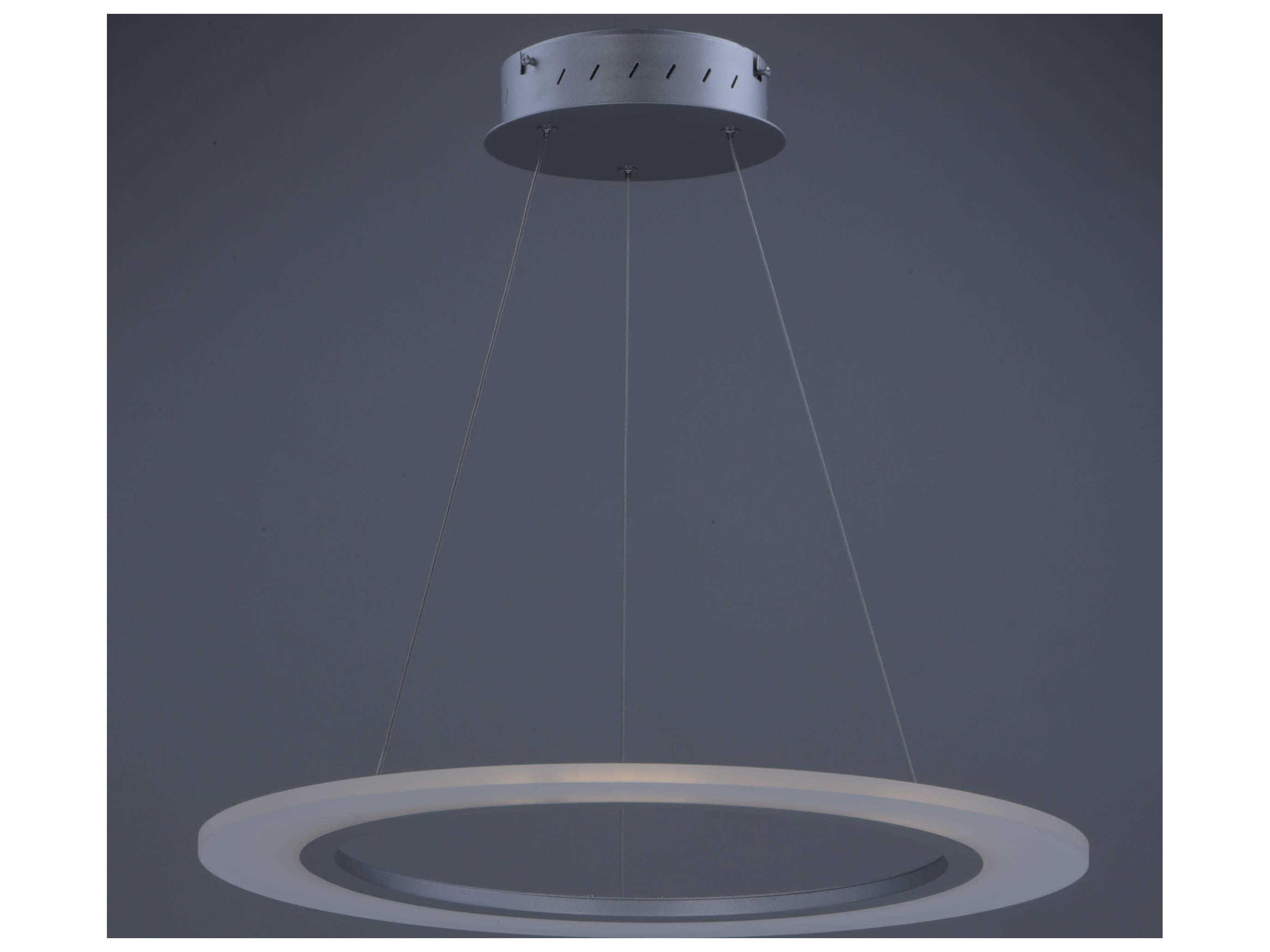 ET2 Saturn Ii Led 1-Light Matte Silver LED Round Pendant