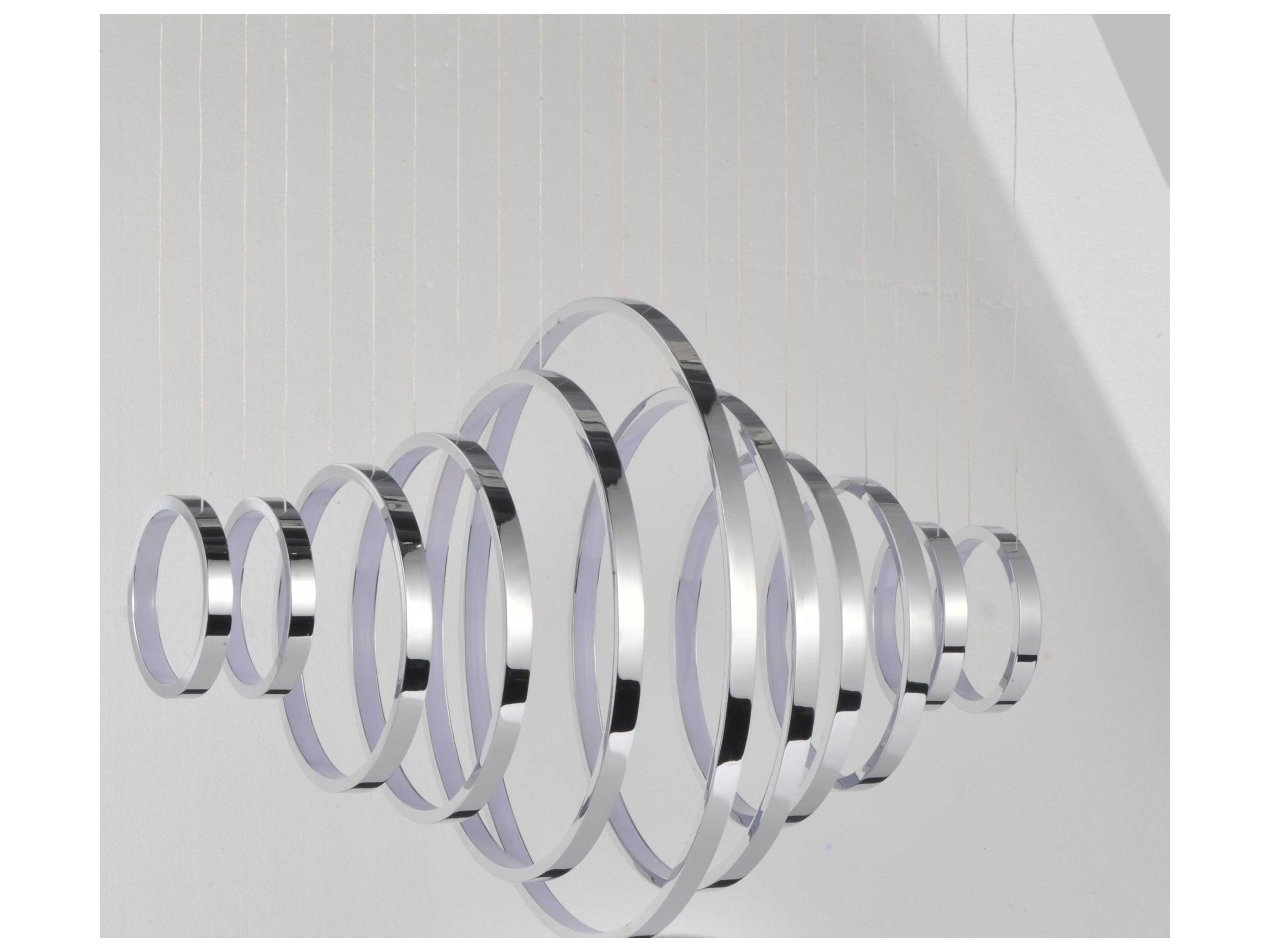 ET2 Hoops Led 11-Light Polished Chrome LED Linear Round Island Pendant