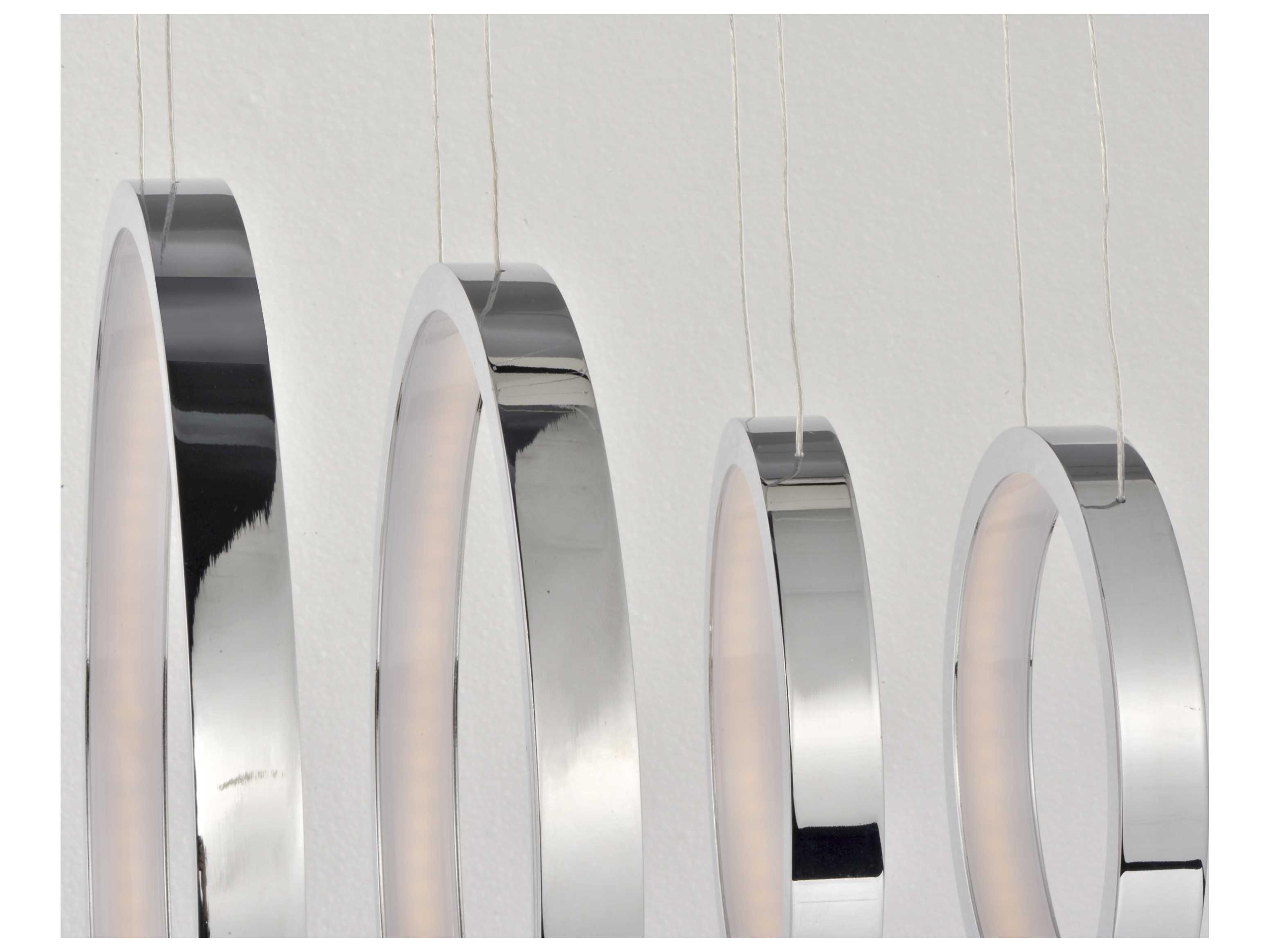 ET2 Hoops Led 11-Light Polished Chrome LED Linear Round Island Pendant