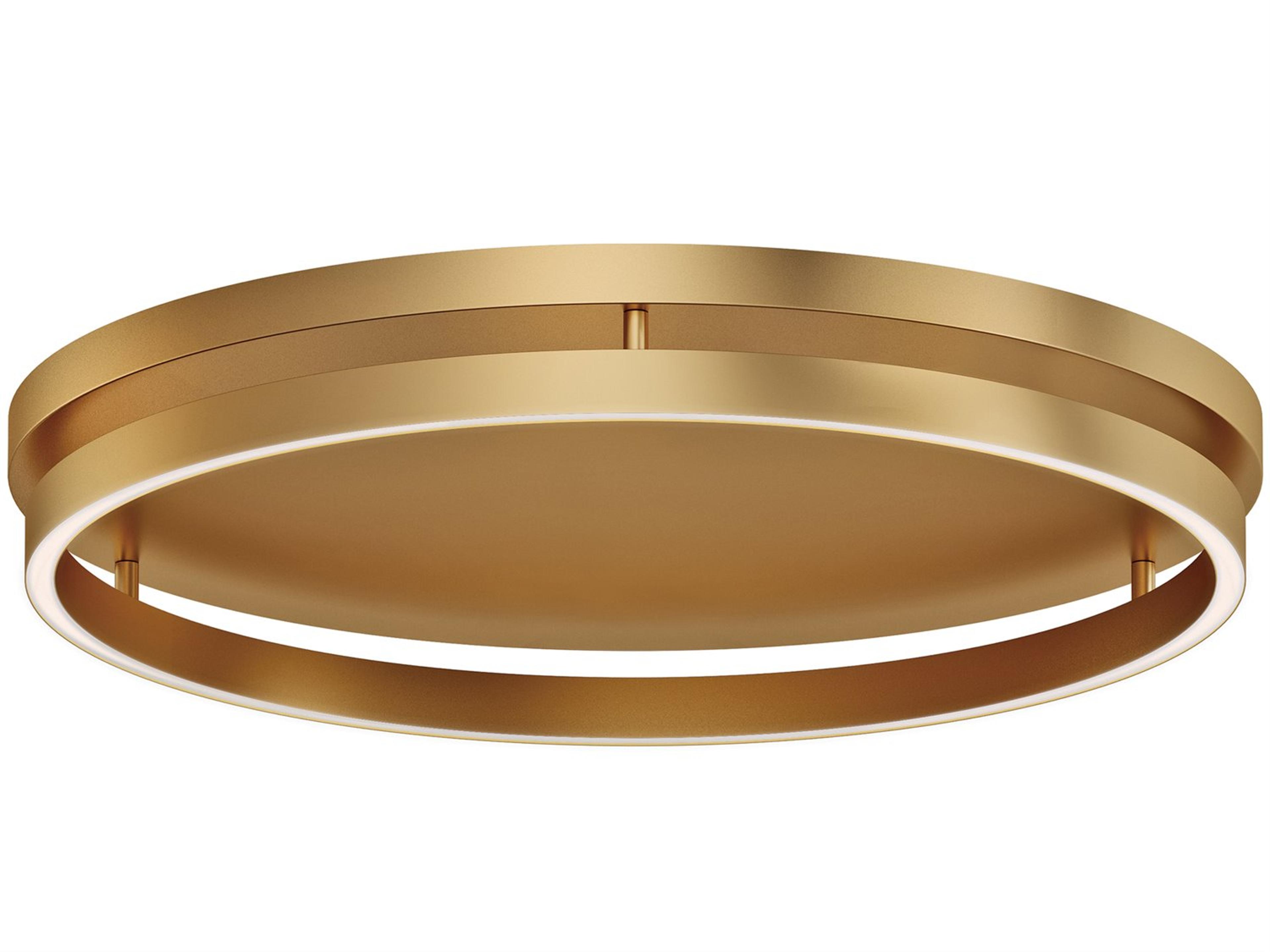 Groove 1-Light Gold LED Flush Mount