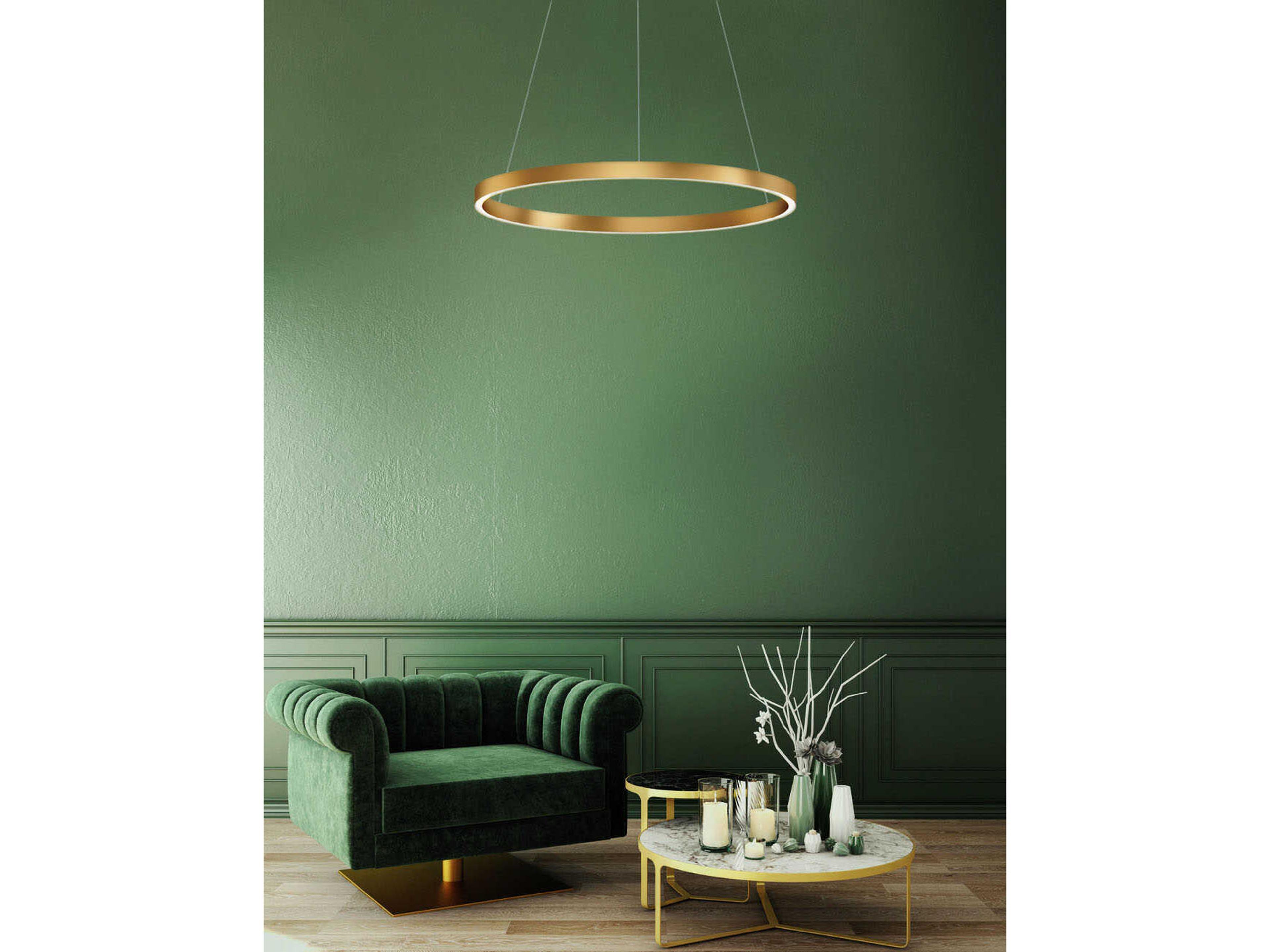 ET2 Groove 1-Light Gold LED Pendant