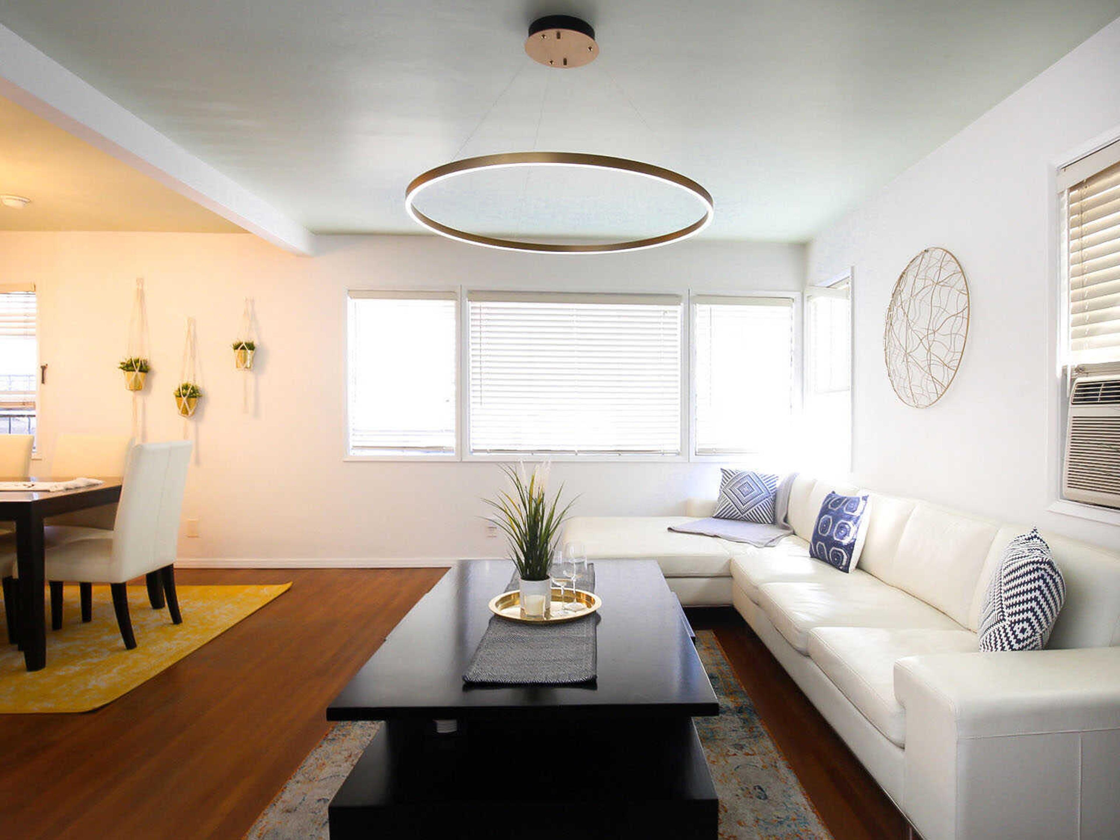 ET2 Groove 1-Light Gold LED Round Pendant