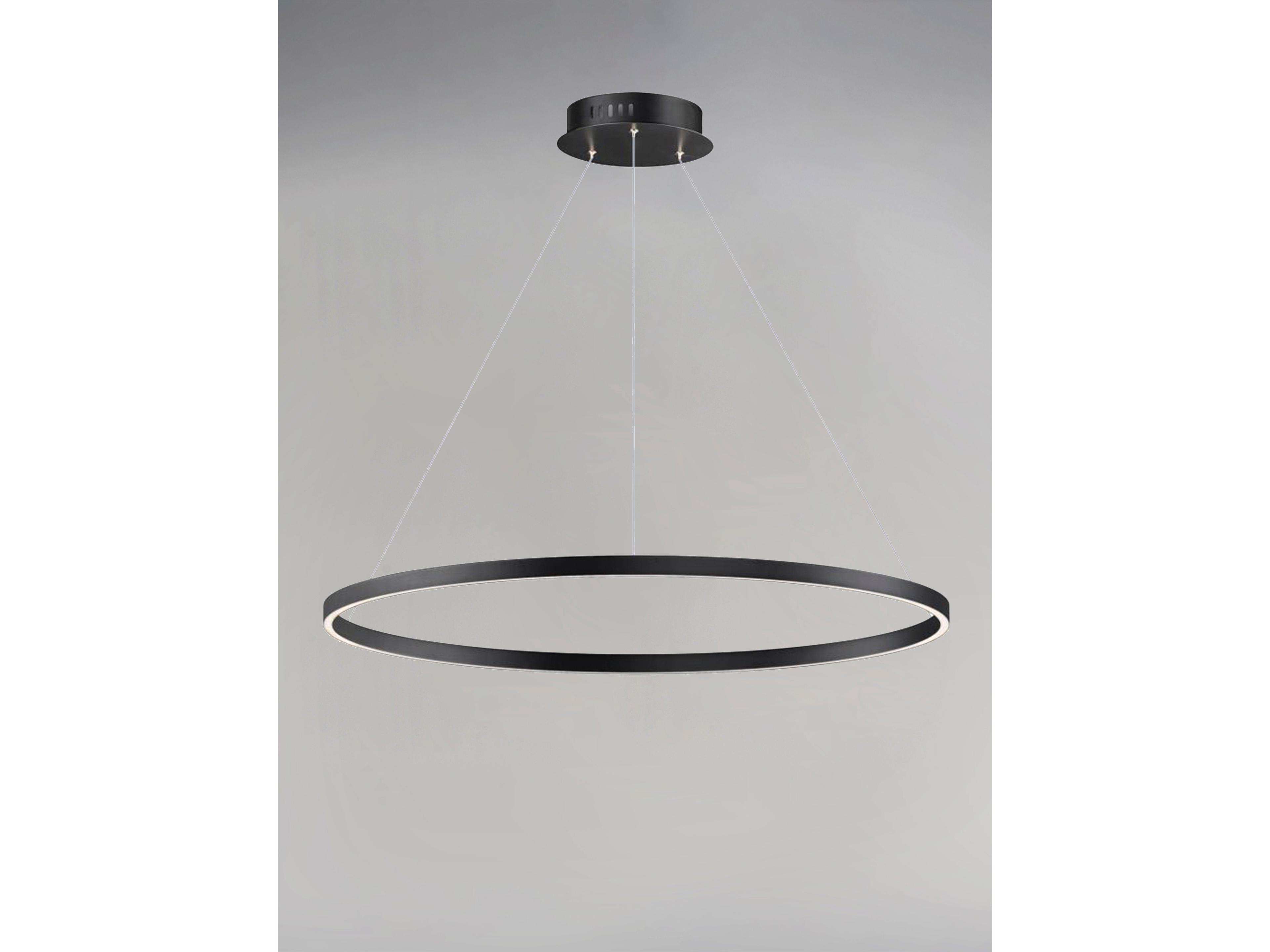 ET2 Groove 1-Light Black LED Round Pendant