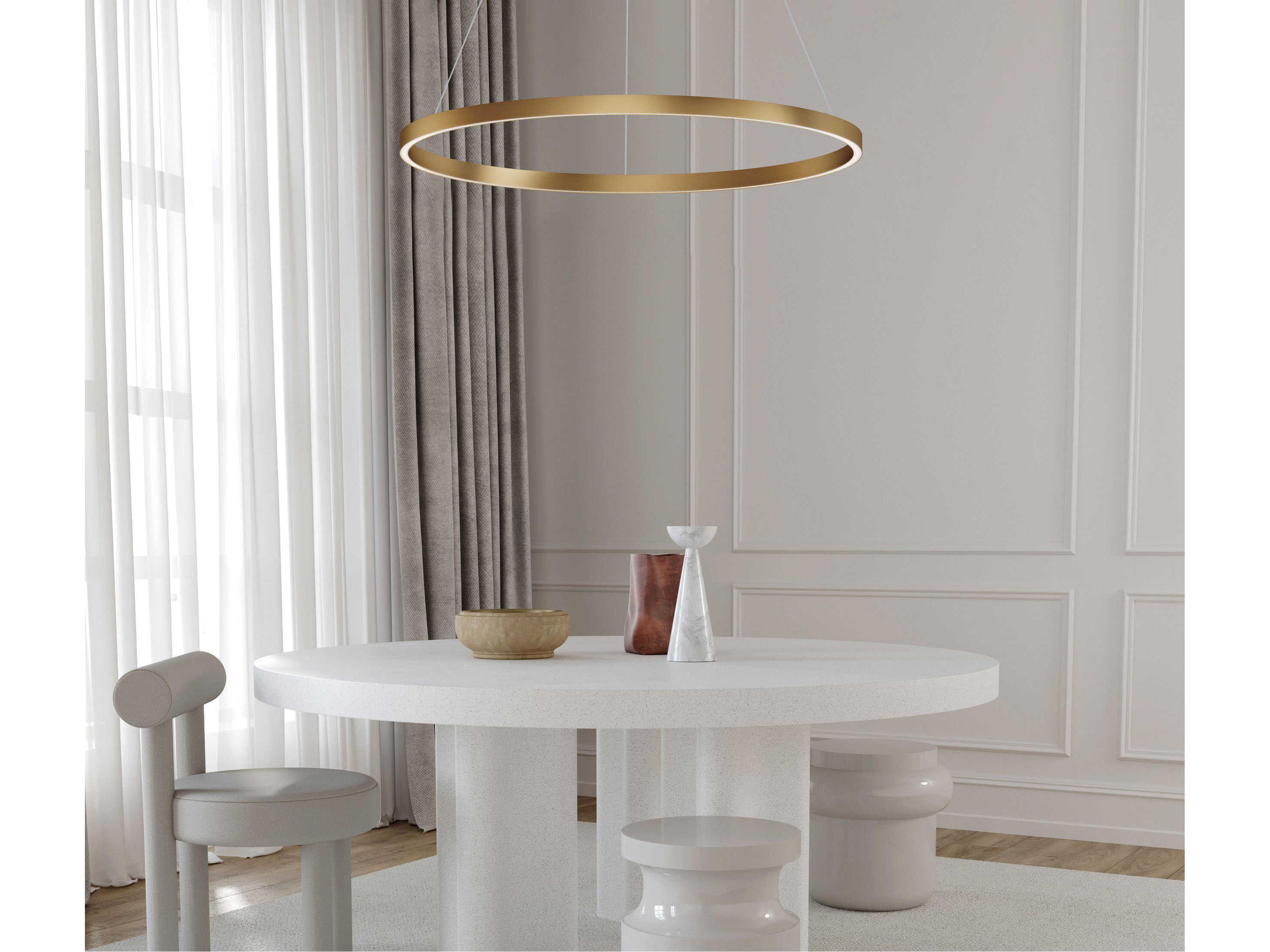 ET2 Groove 1-Light Black LED Round Pendant