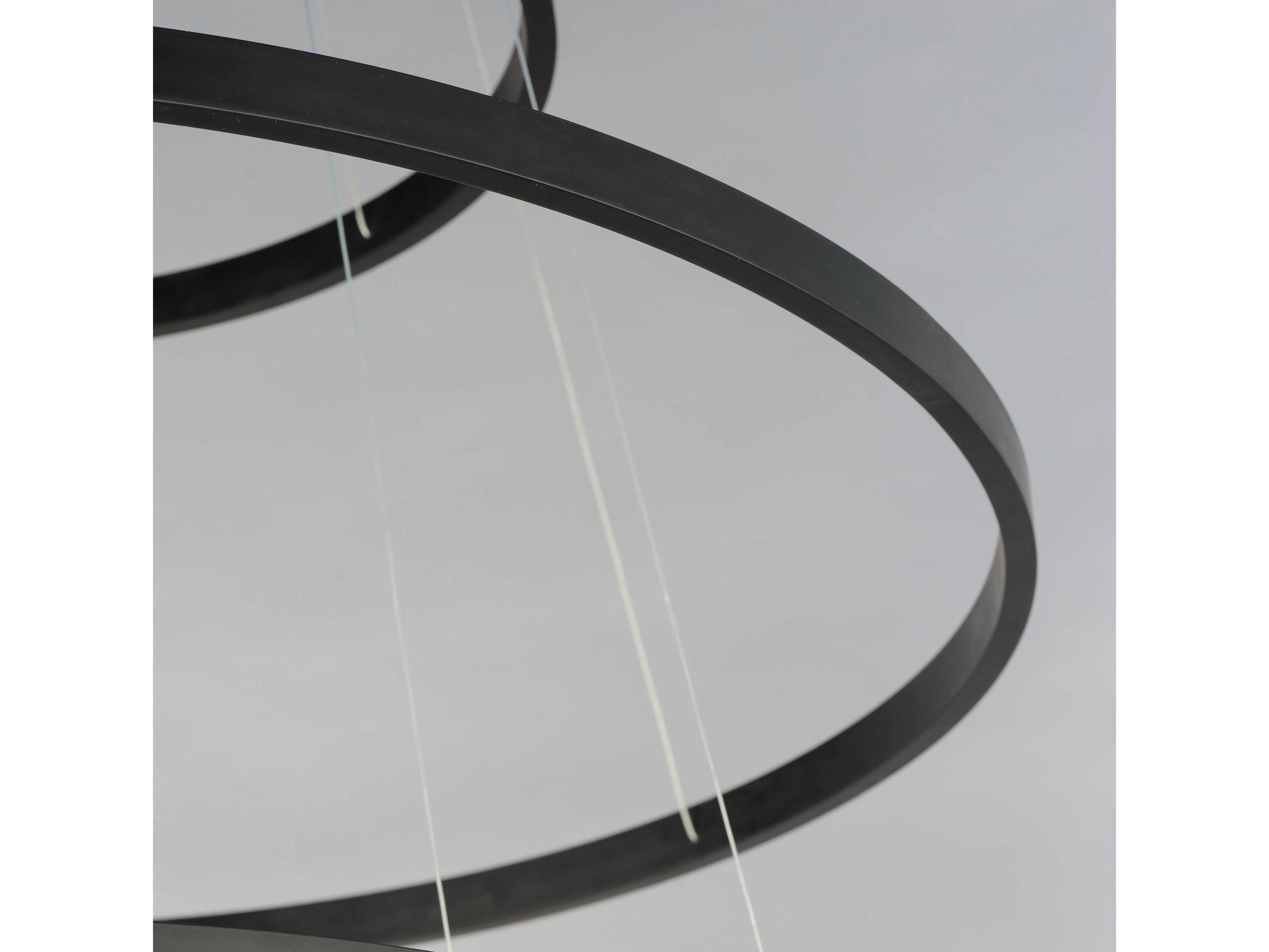 ET2 Groove 4-Light Black LED Round Tiered Pendant