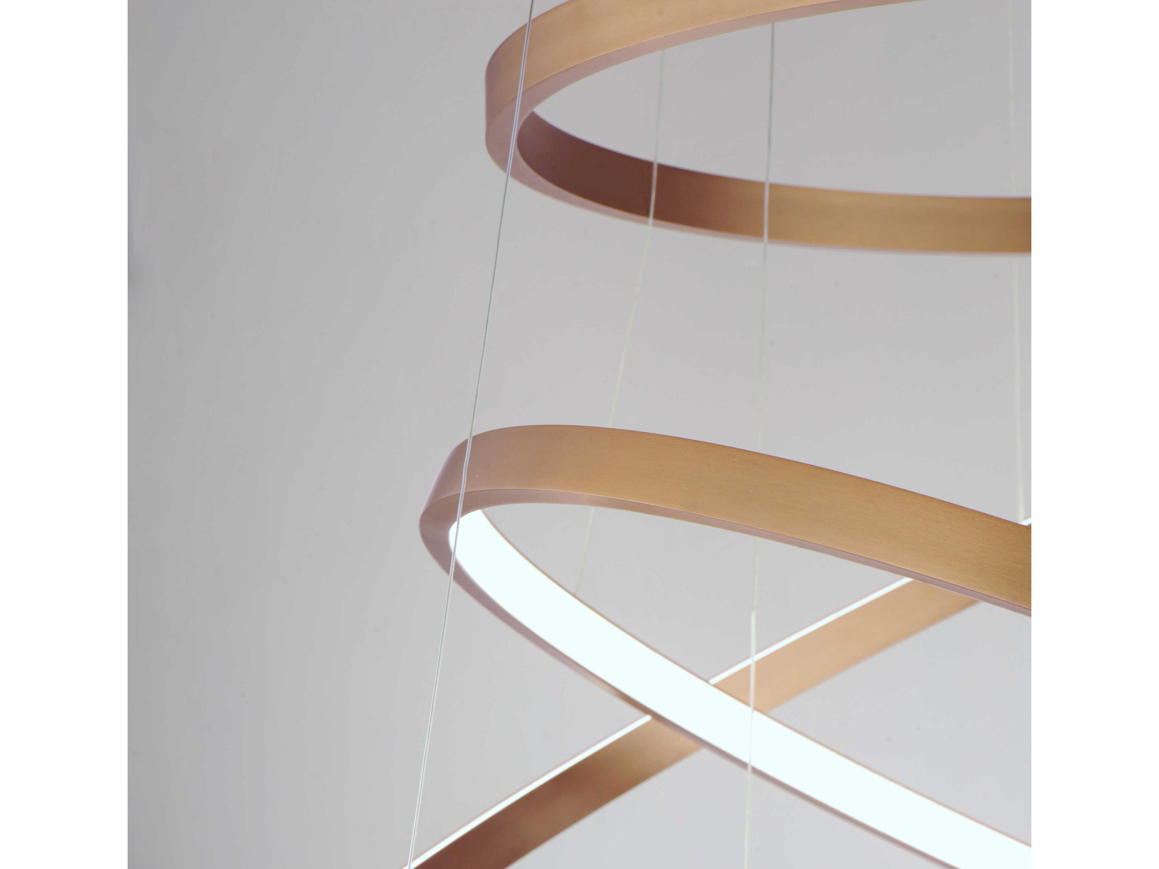 ET2 Groove 4-Light Gold LED Round Tiered Pendant