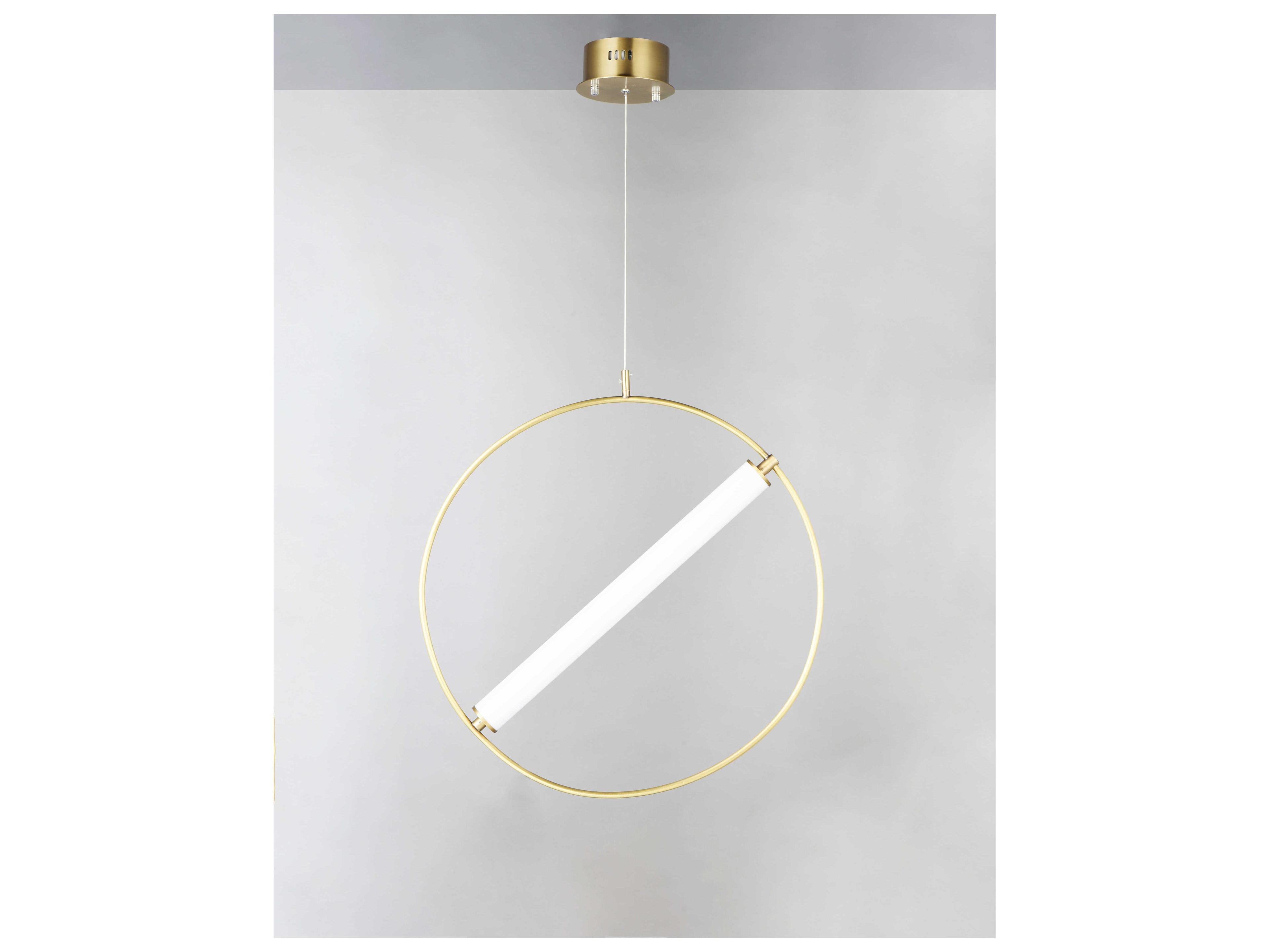 ET2 Flare 1-Light Black Soft Gold LED Cylinder Round Pendant