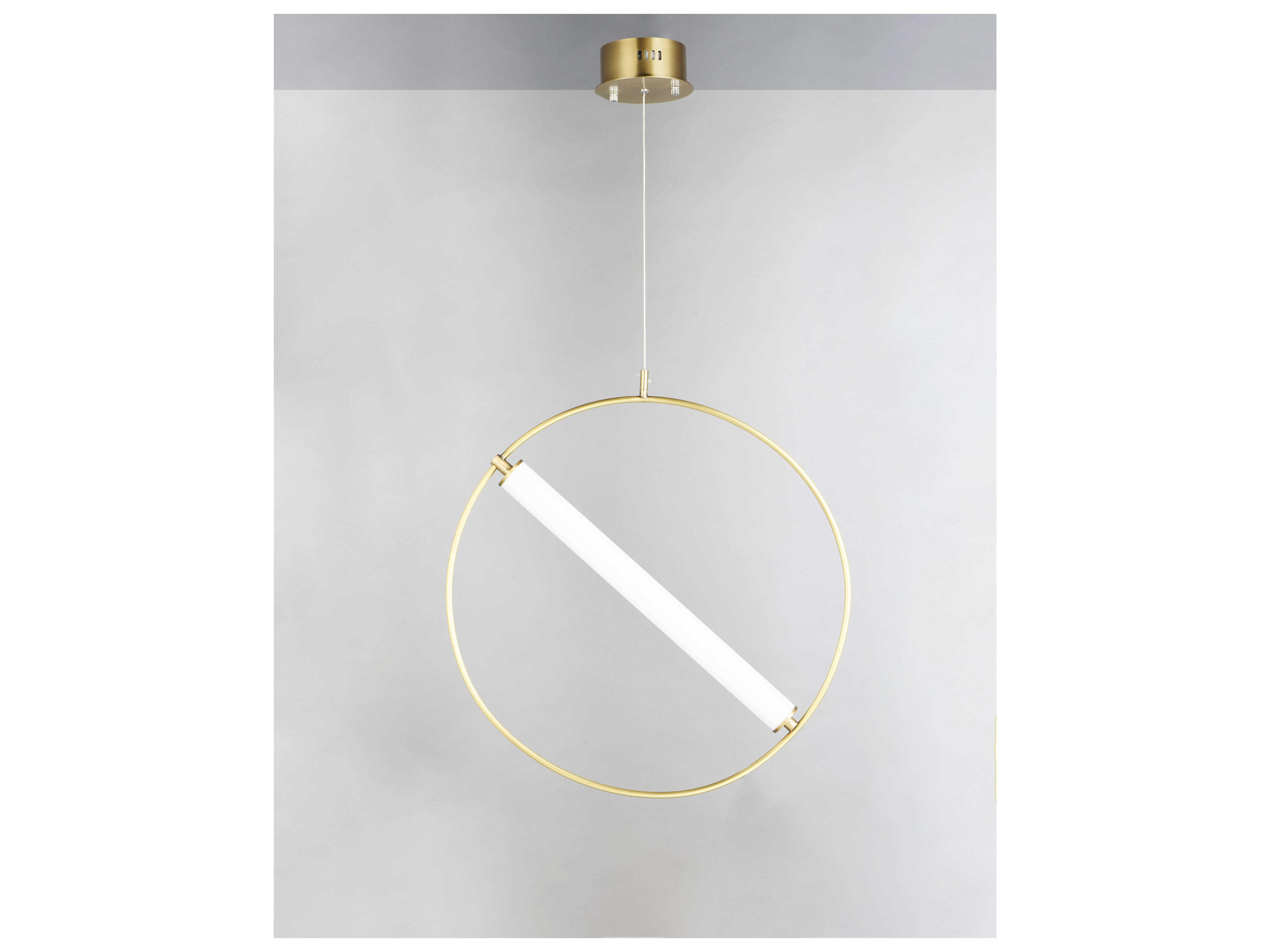 ET2 Flare 1-Light Black Soft Gold LED Cylinder Round Pendant