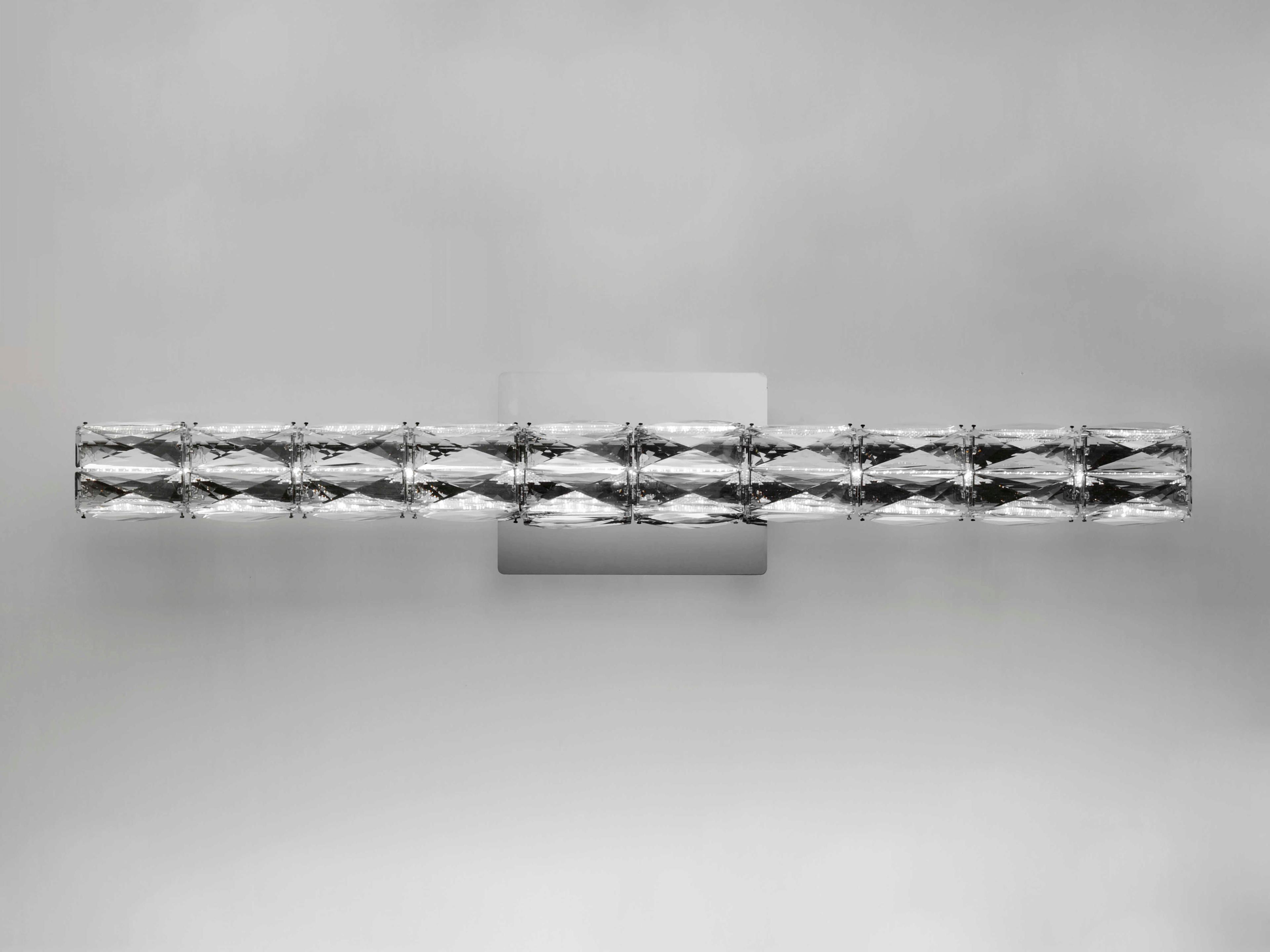 ET2 Zephyr 1-Light Polished Chrome Crystal LED Vanity Light