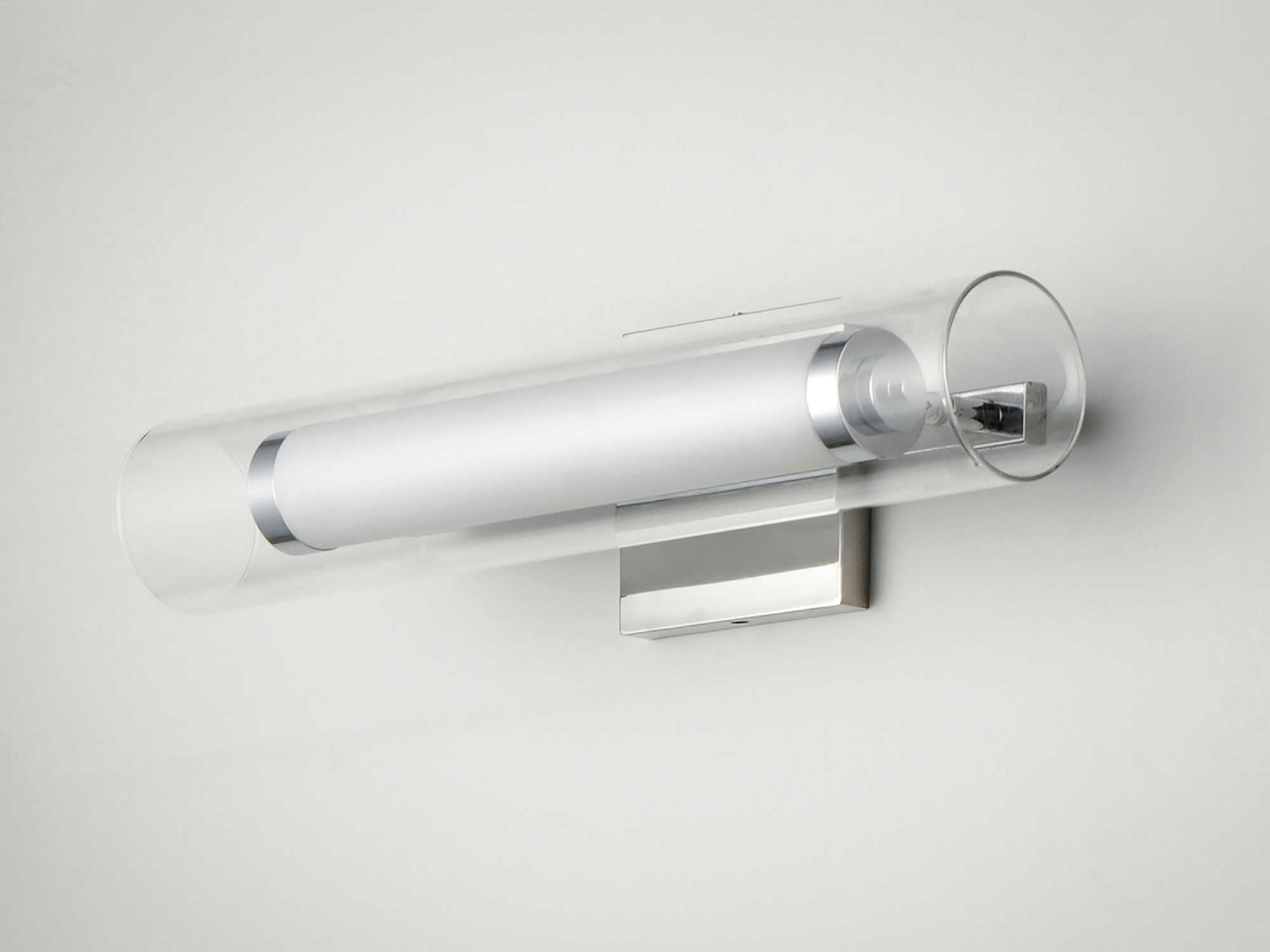 ET2 Centrum 1-Light Polished Chrome Glass LED Vanity Light