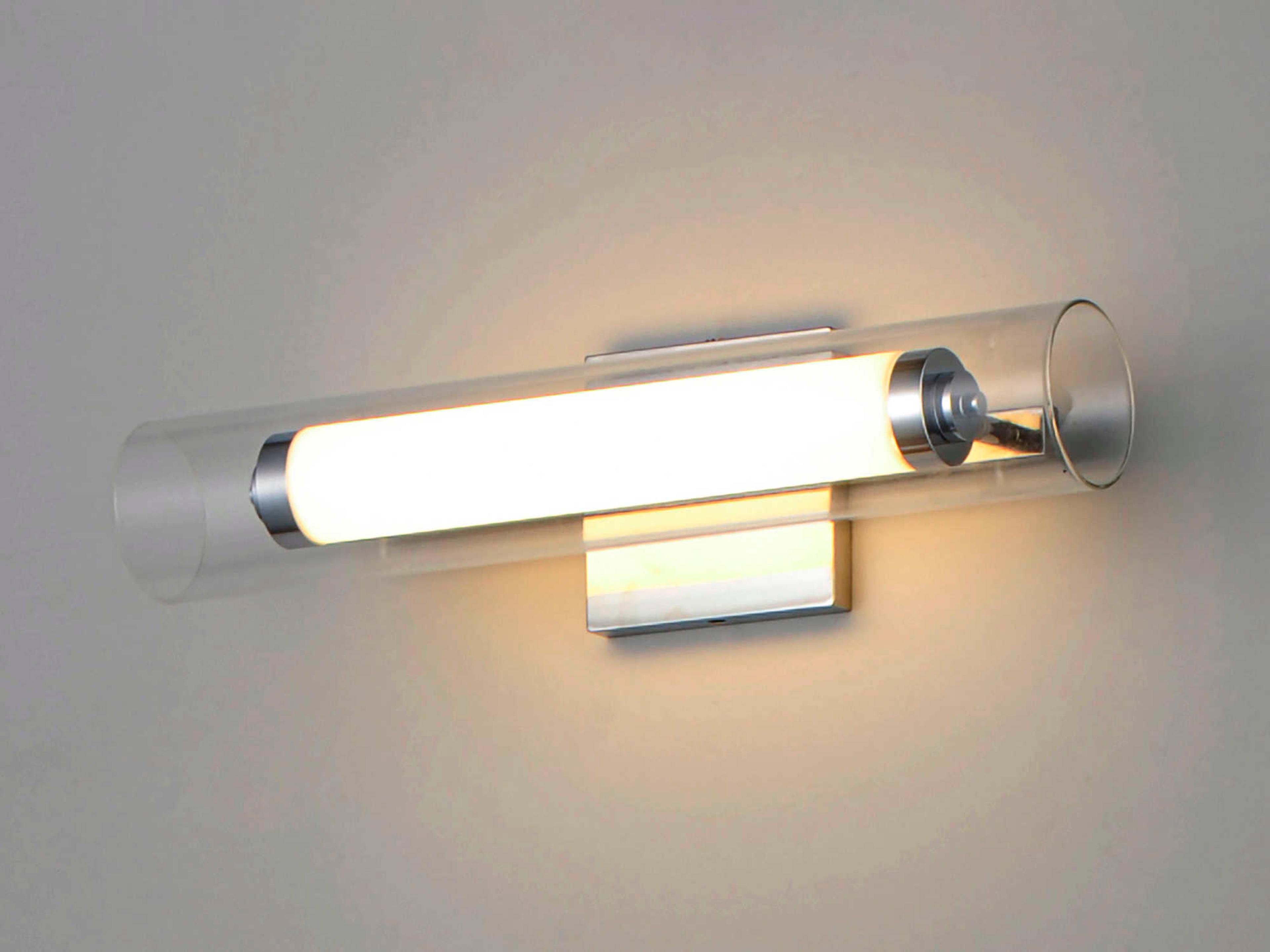 ET2 Centrum 1-Light Polished Chrome Glass LED Vanity Light