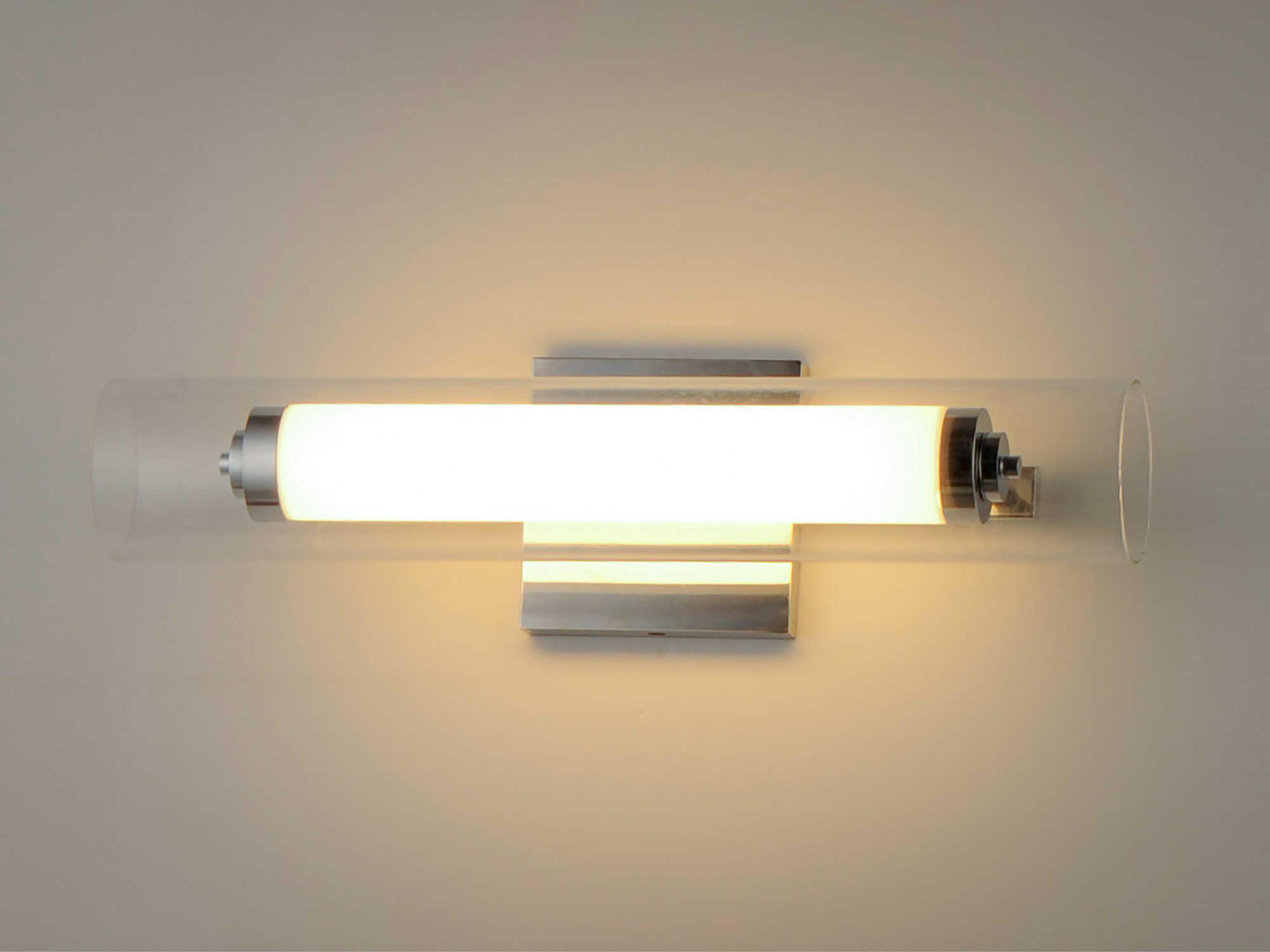 ET2 Centrum 1-Light Polished Chrome Glass LED Vanity Light