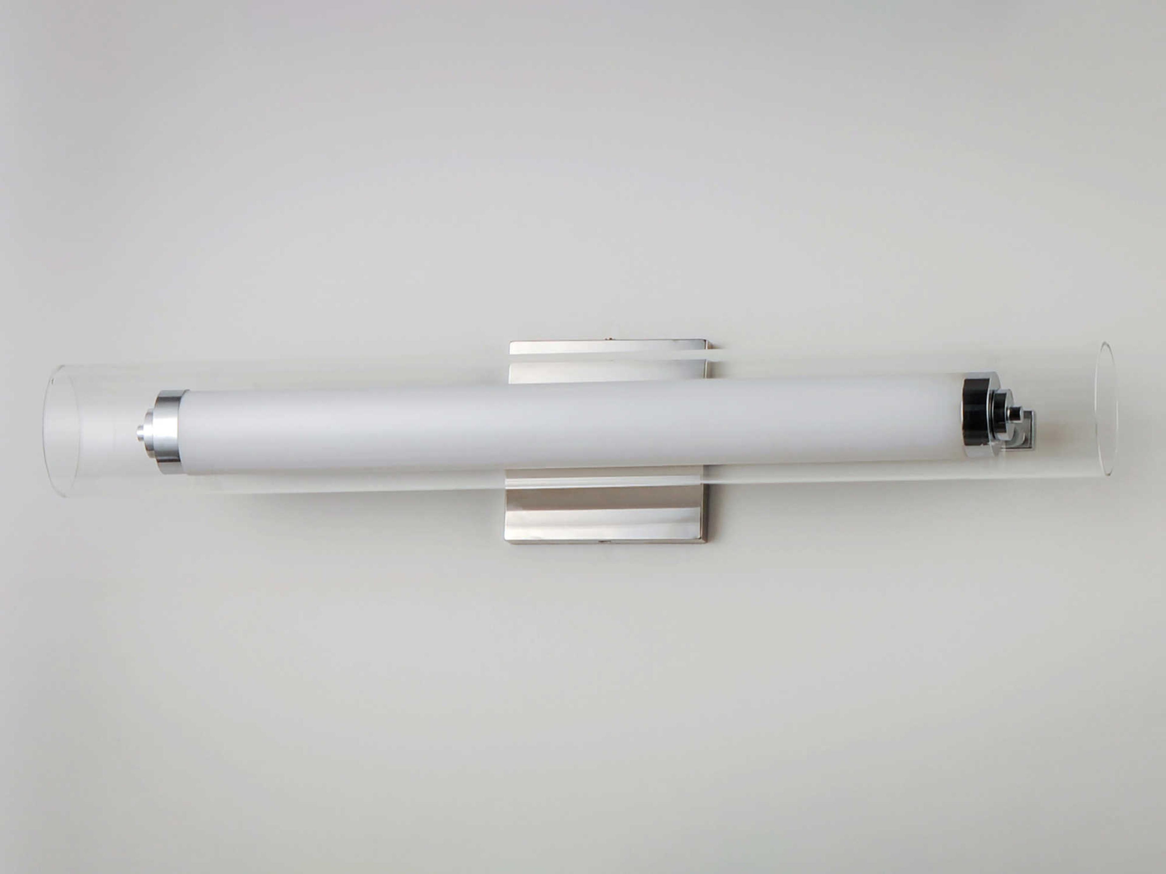 ET2 Centrum 1-Light Polished Chrome Glass LED Vanity Light