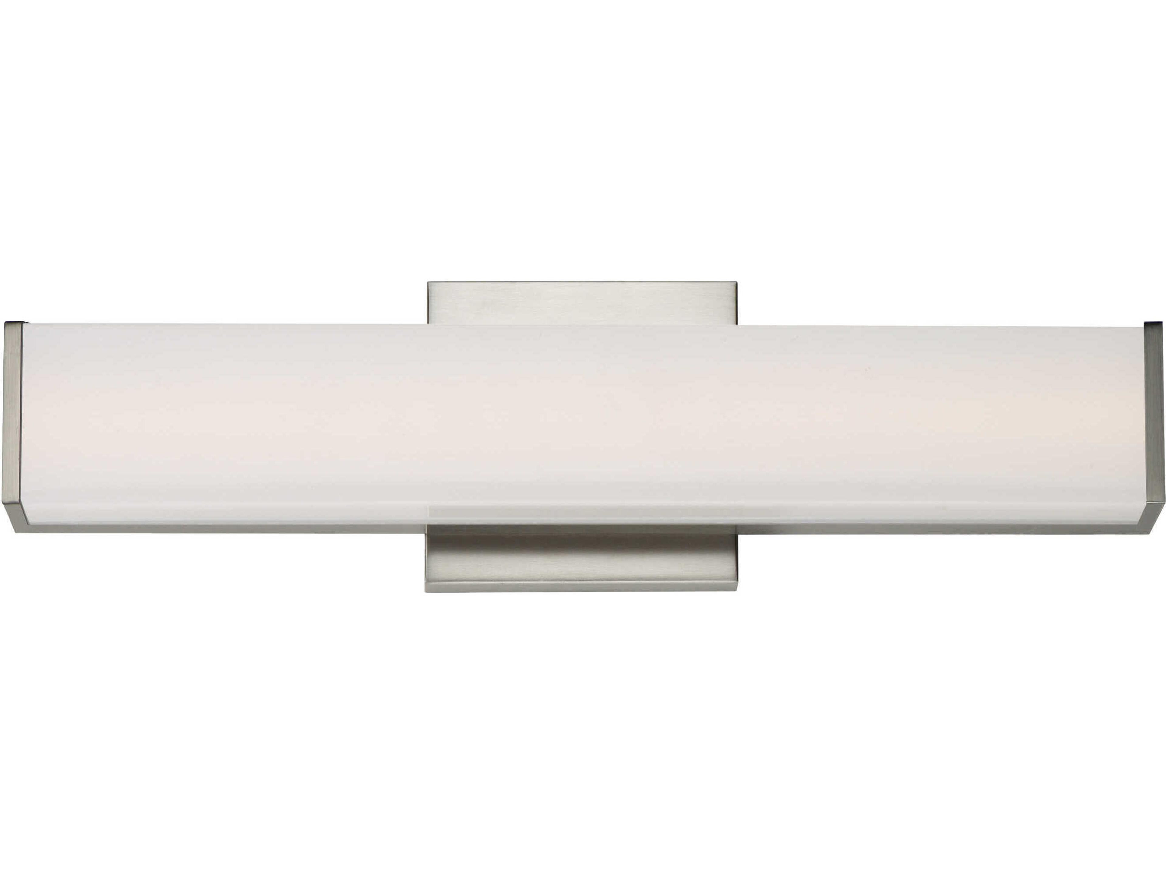Baritone 1-Light Satin Nickel Glass LED Vanity Light