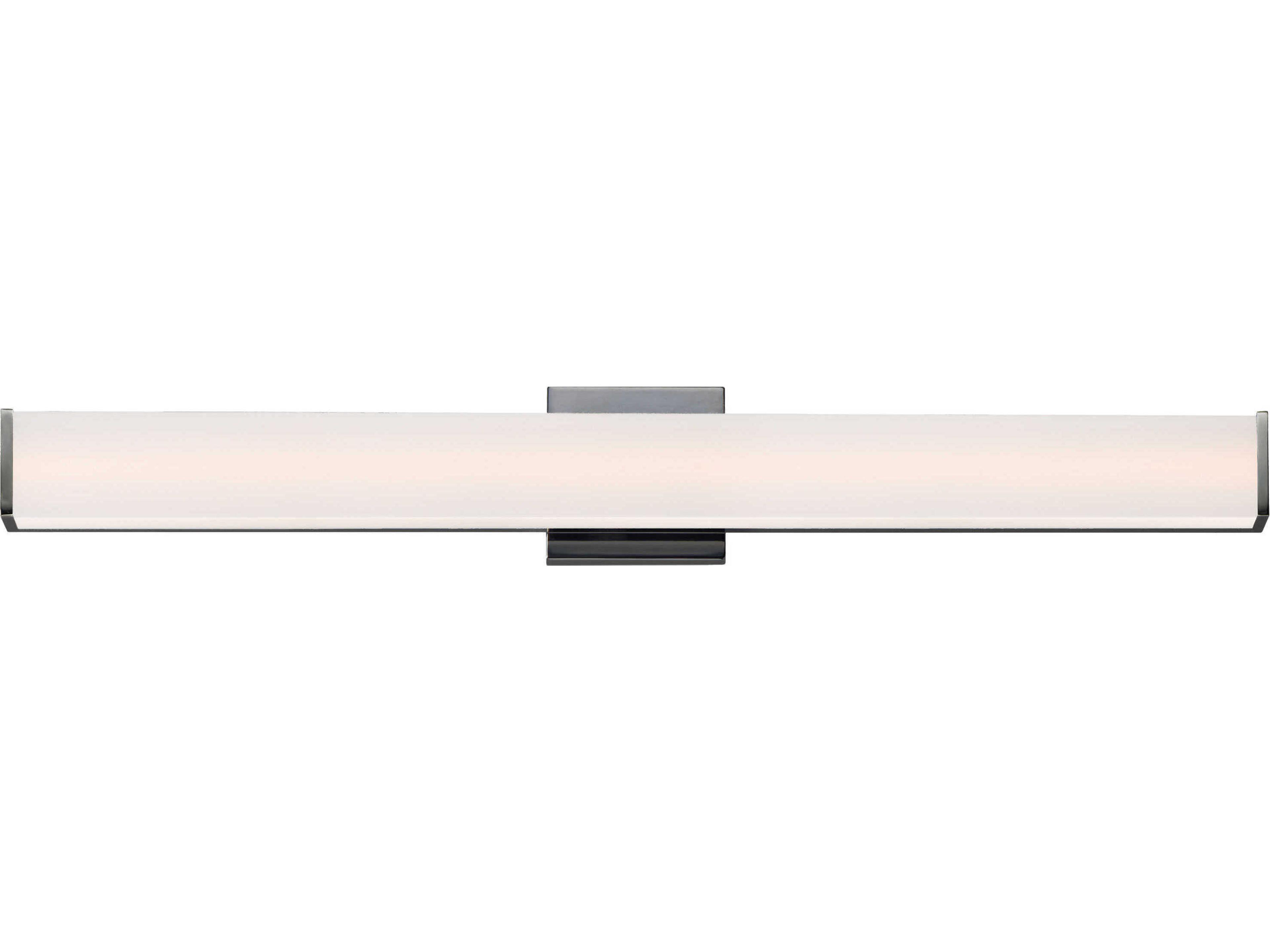 Baritone 1-Light Satin Nickel Glass LED Vanity Light