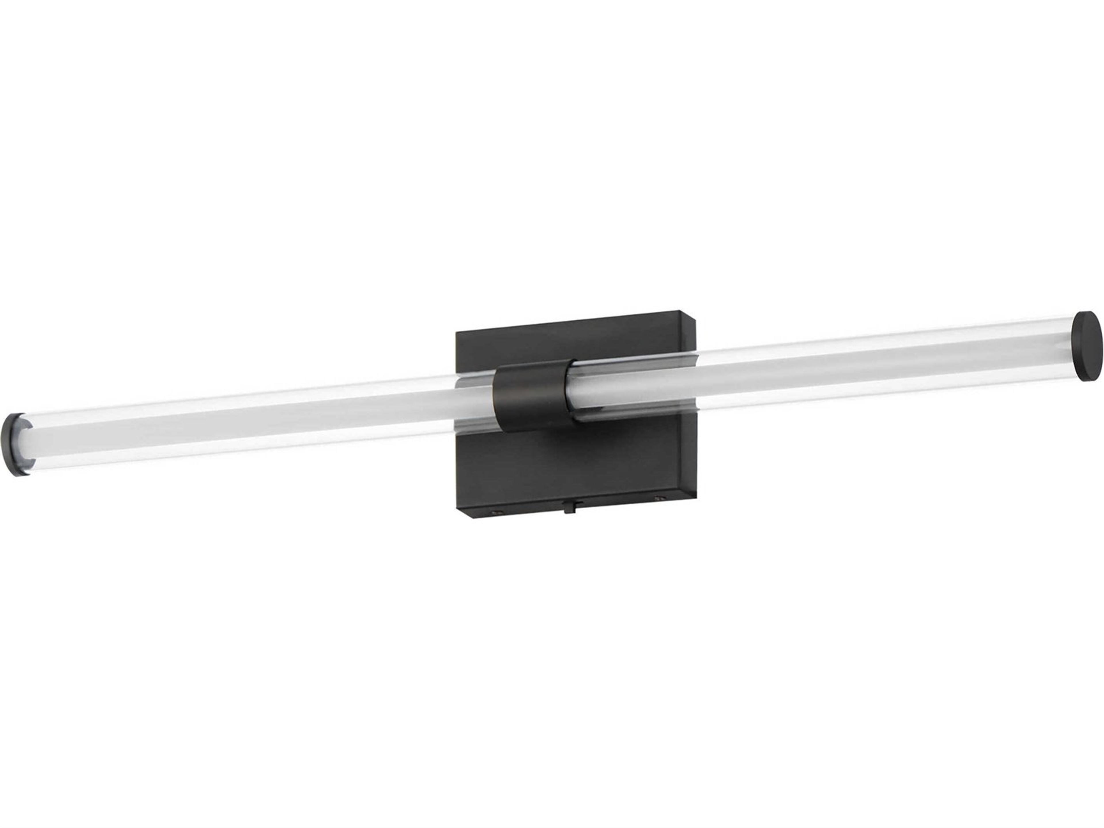 Fuse 1-Light Black Vanity Light