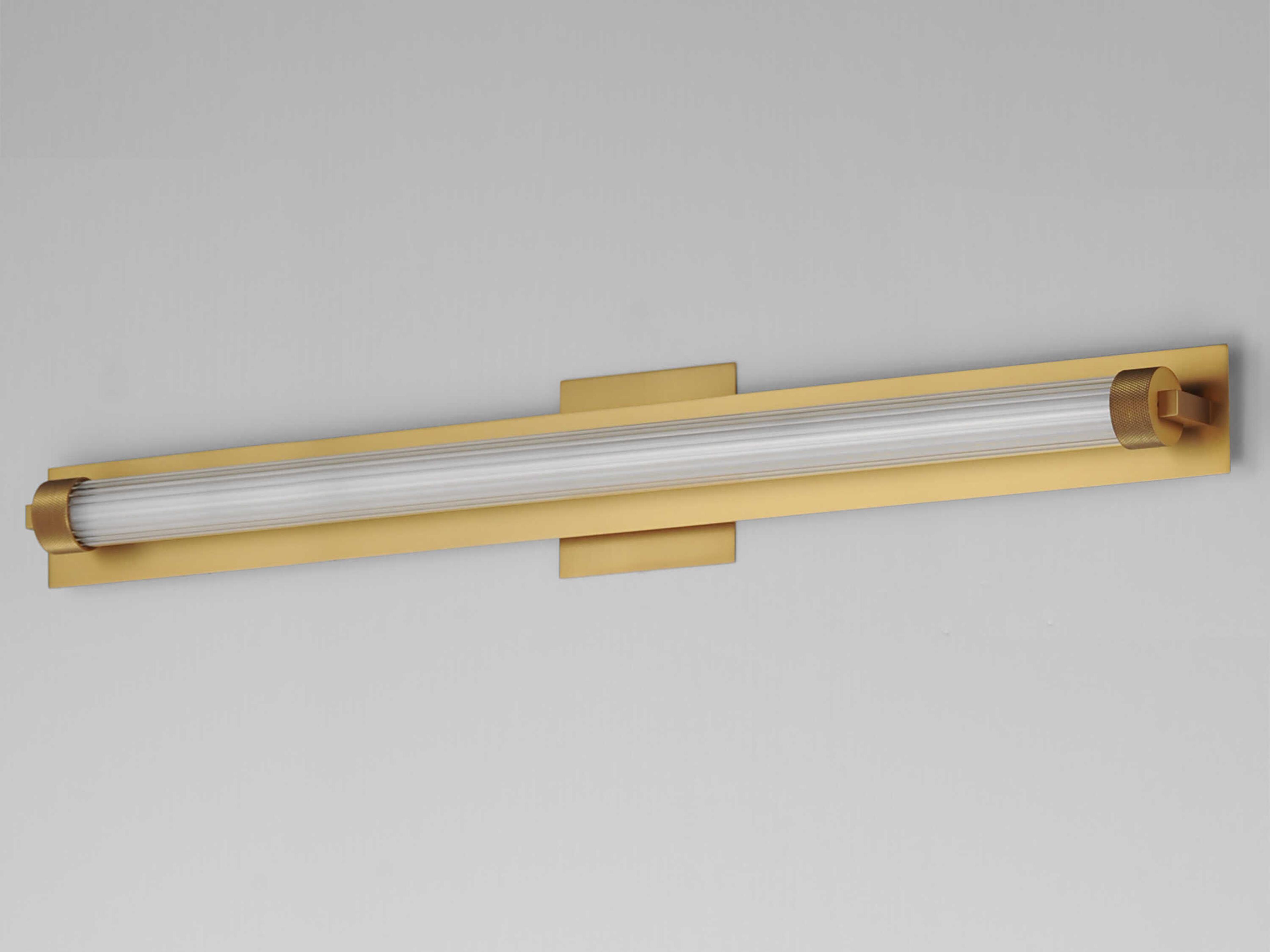 ET2 Doric 1-Light Natural Aged Brass Vanity Light