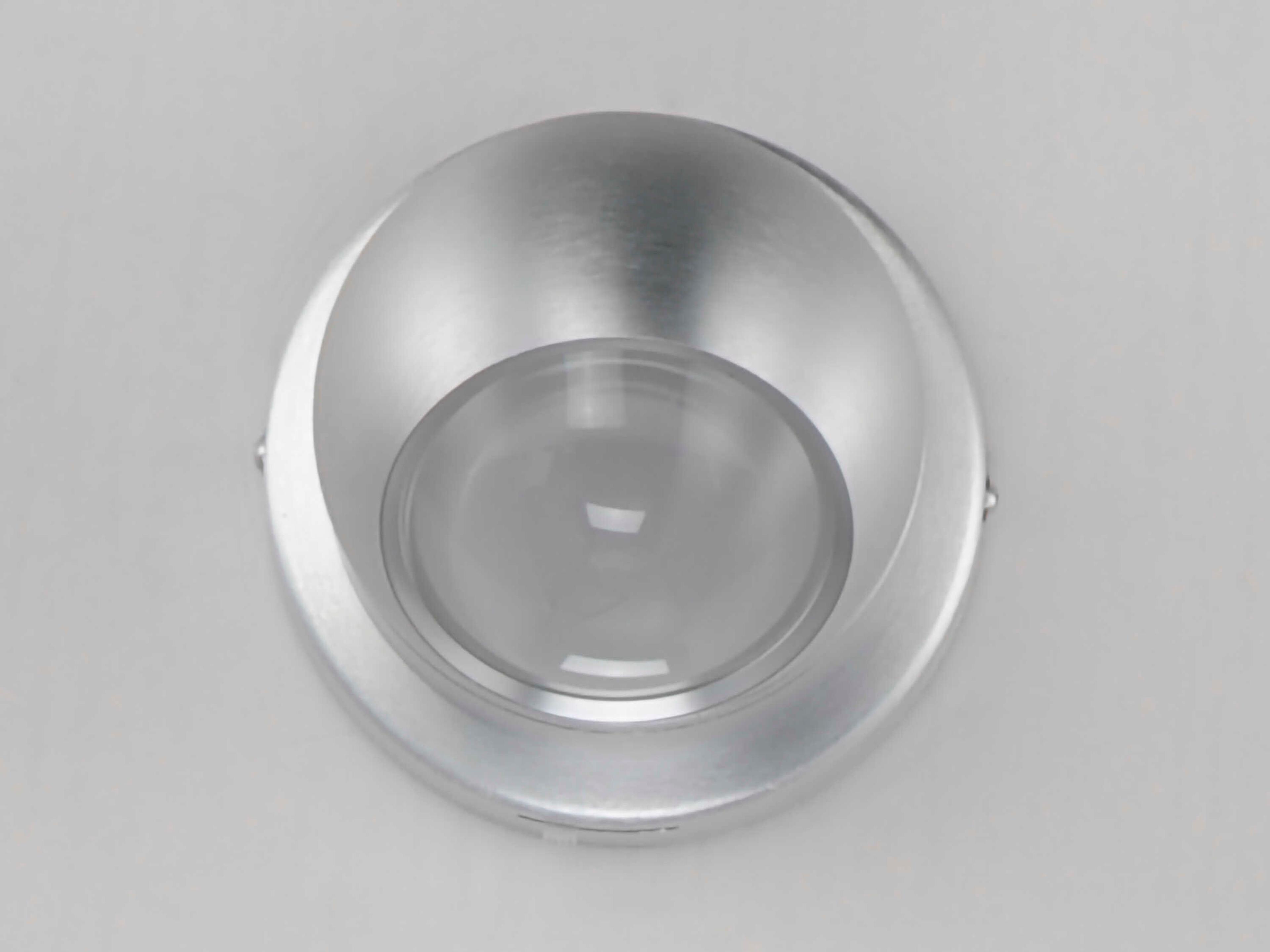 ET2 1-Light Brushed Aluminum Silver LED Round Flush Mount