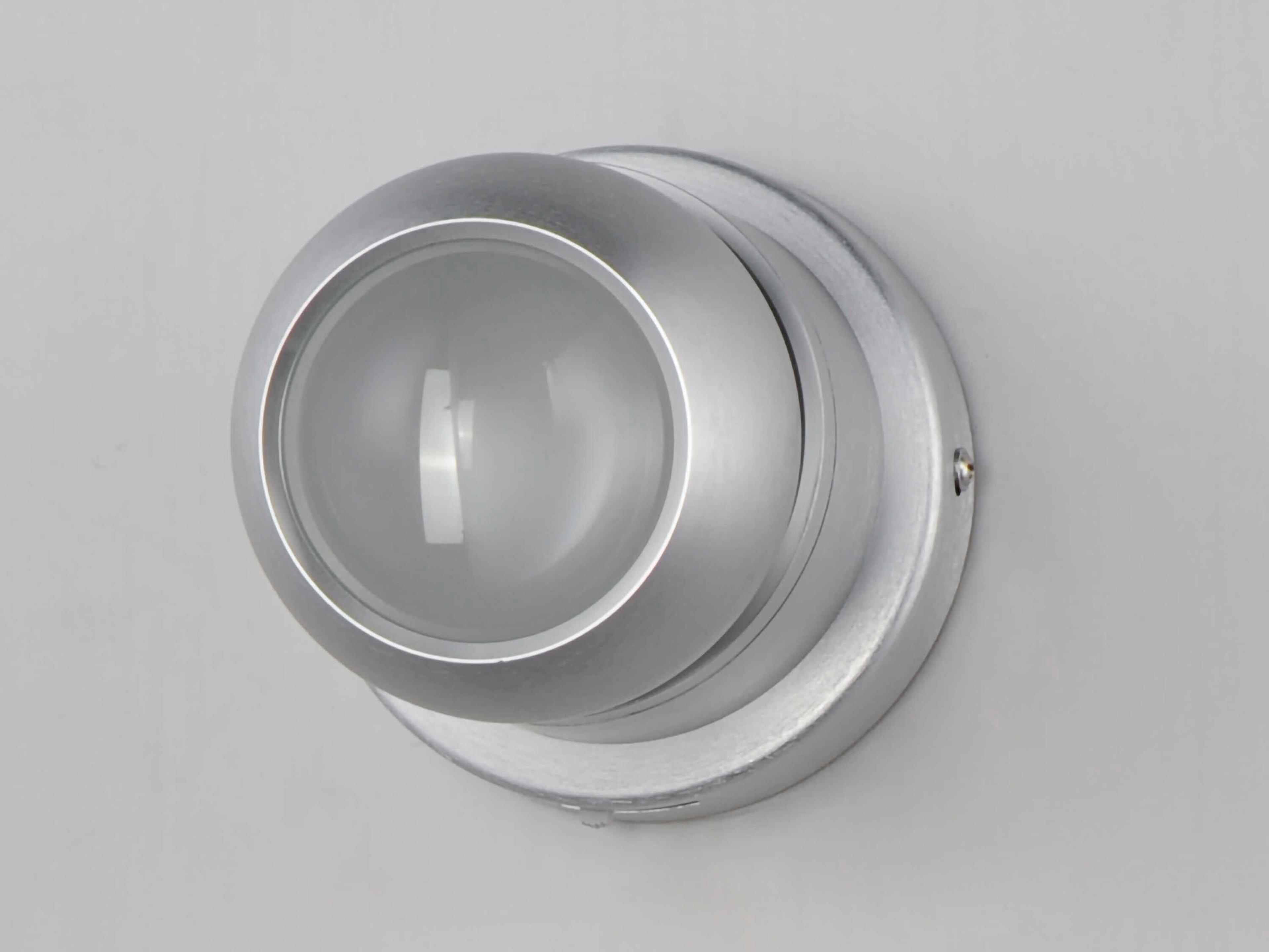ET2 1-Light Brushed Aluminum Silver LED Round Flush Mount