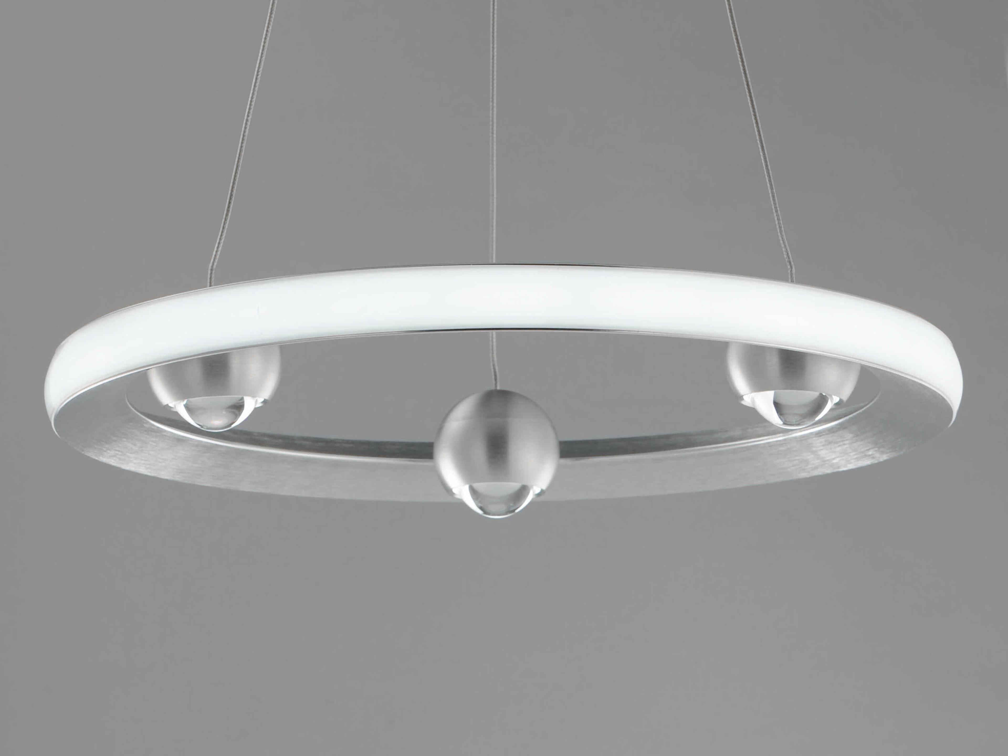 ET2 Nodes 1-Light Brushed Aluminum Silver LED Pendant