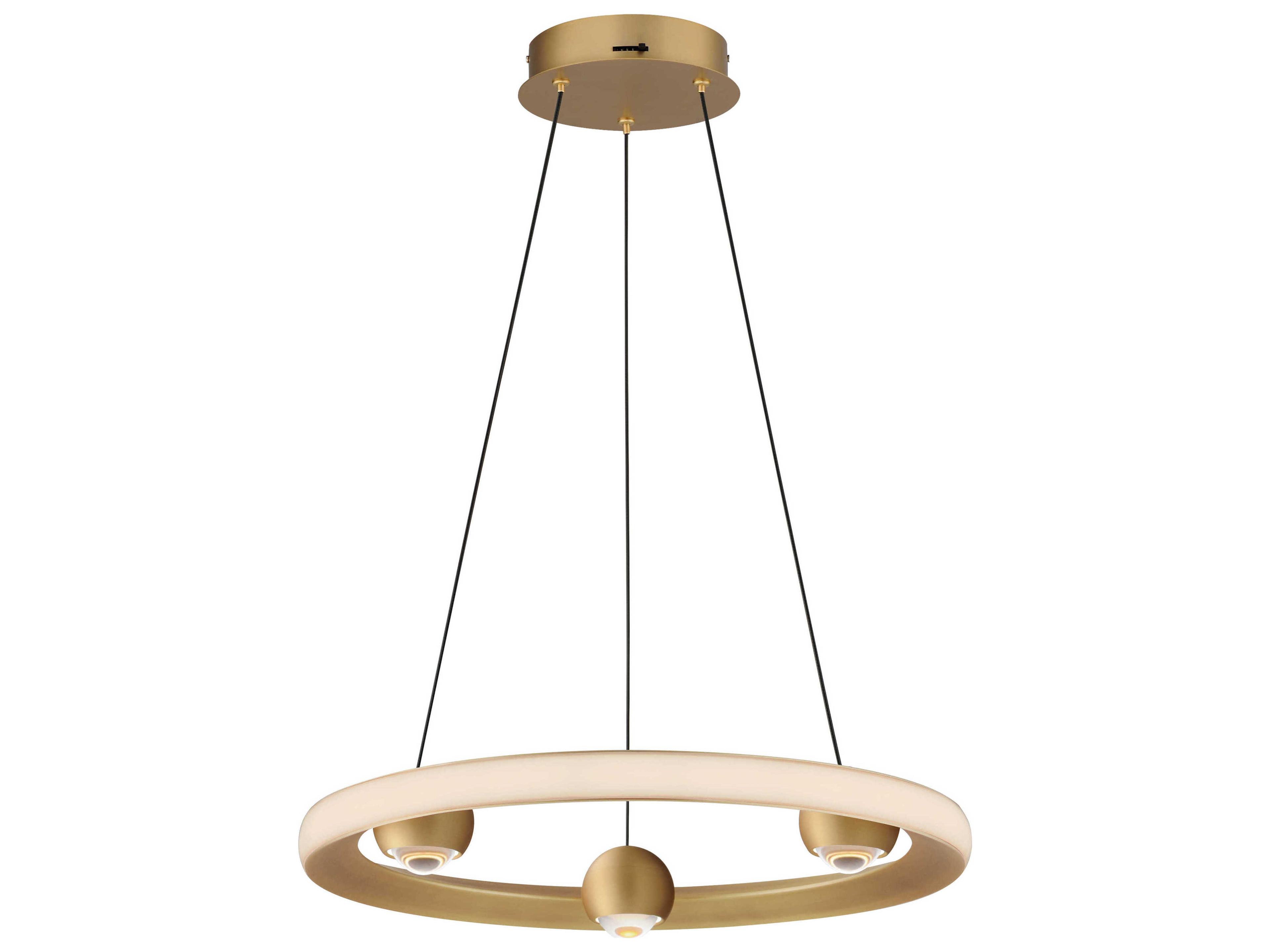 Nodes 1-Light Gold LED Pendant