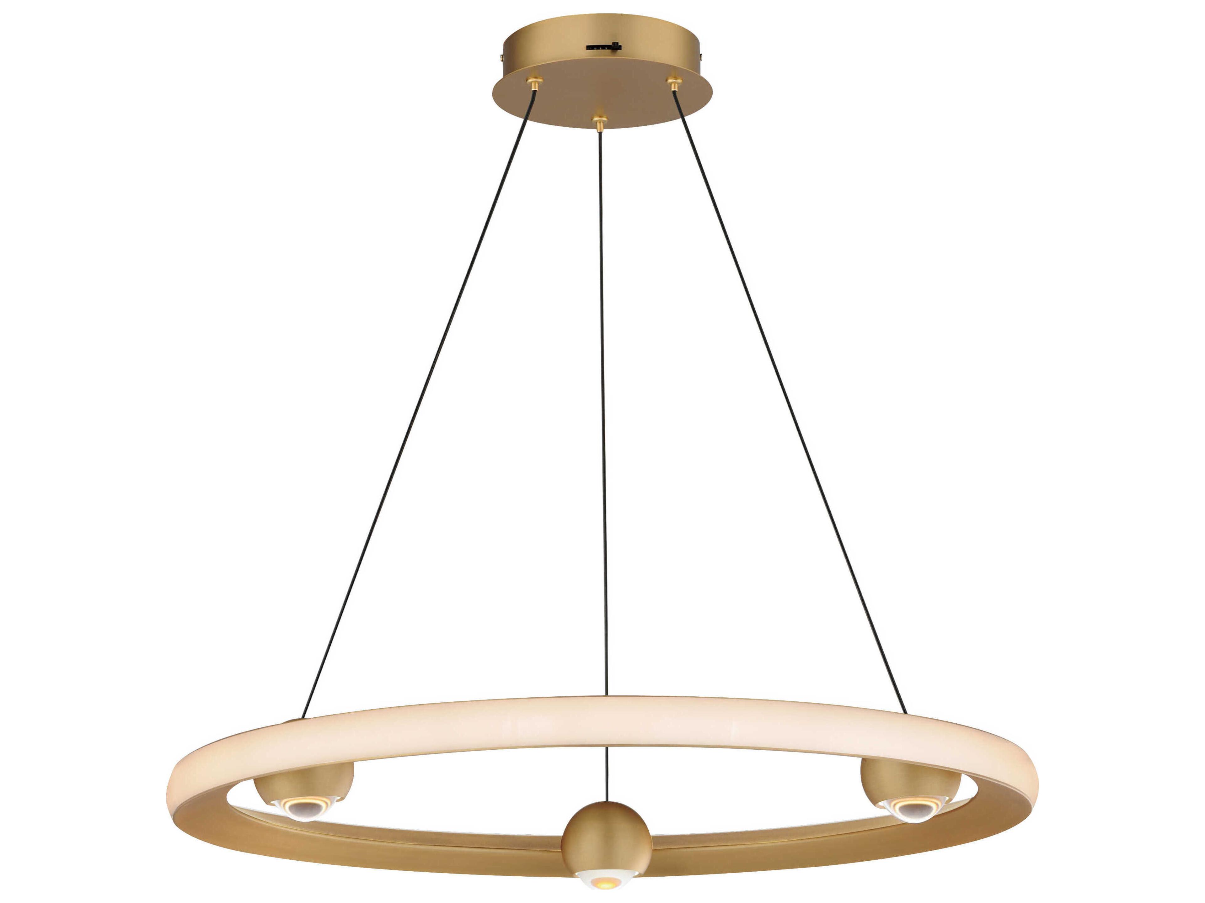Nodes 1-Light Gold LED Pendant