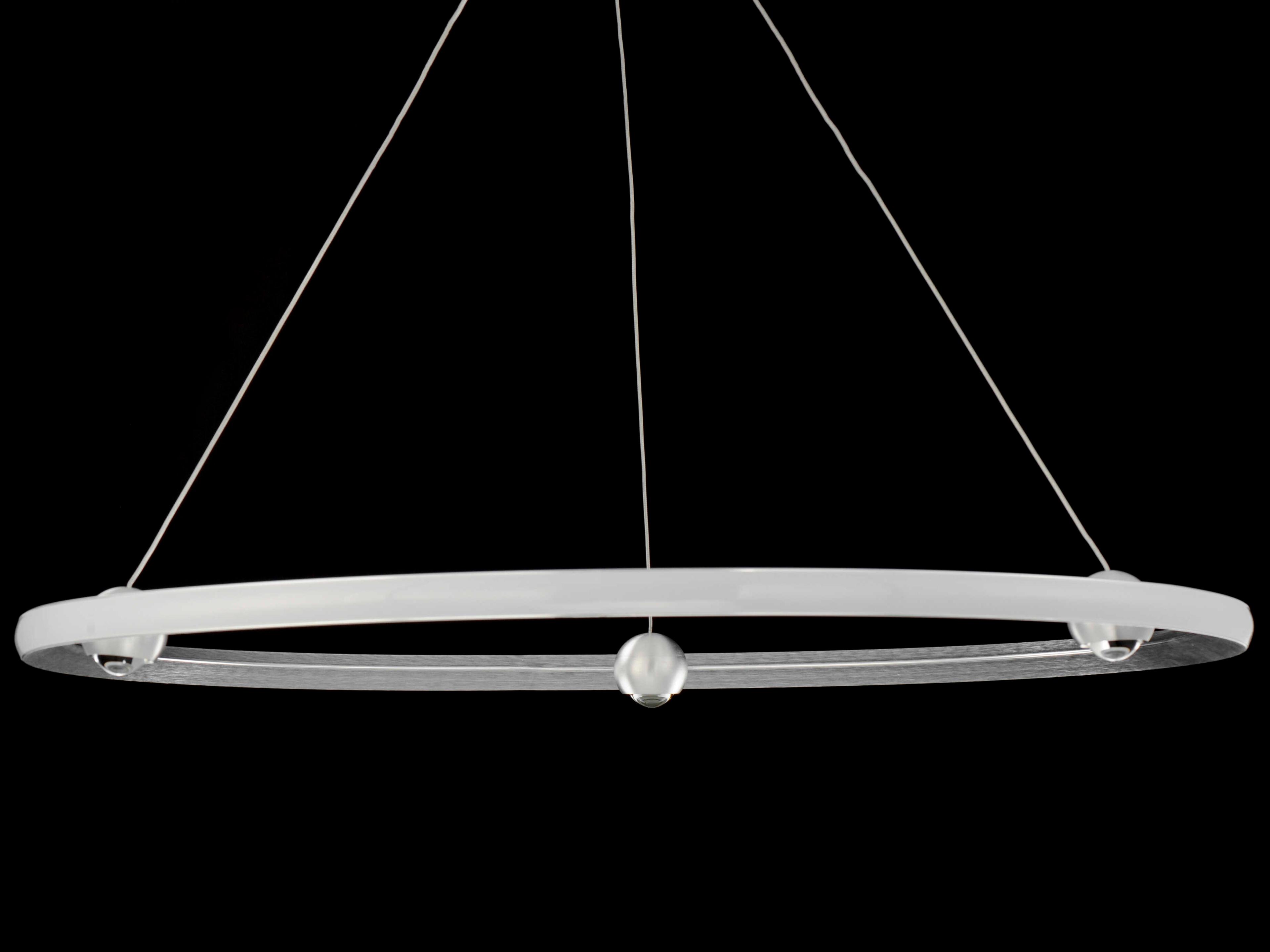 ET2 Nodes 1-Light Brushed Aluminum Silver LED Pendant