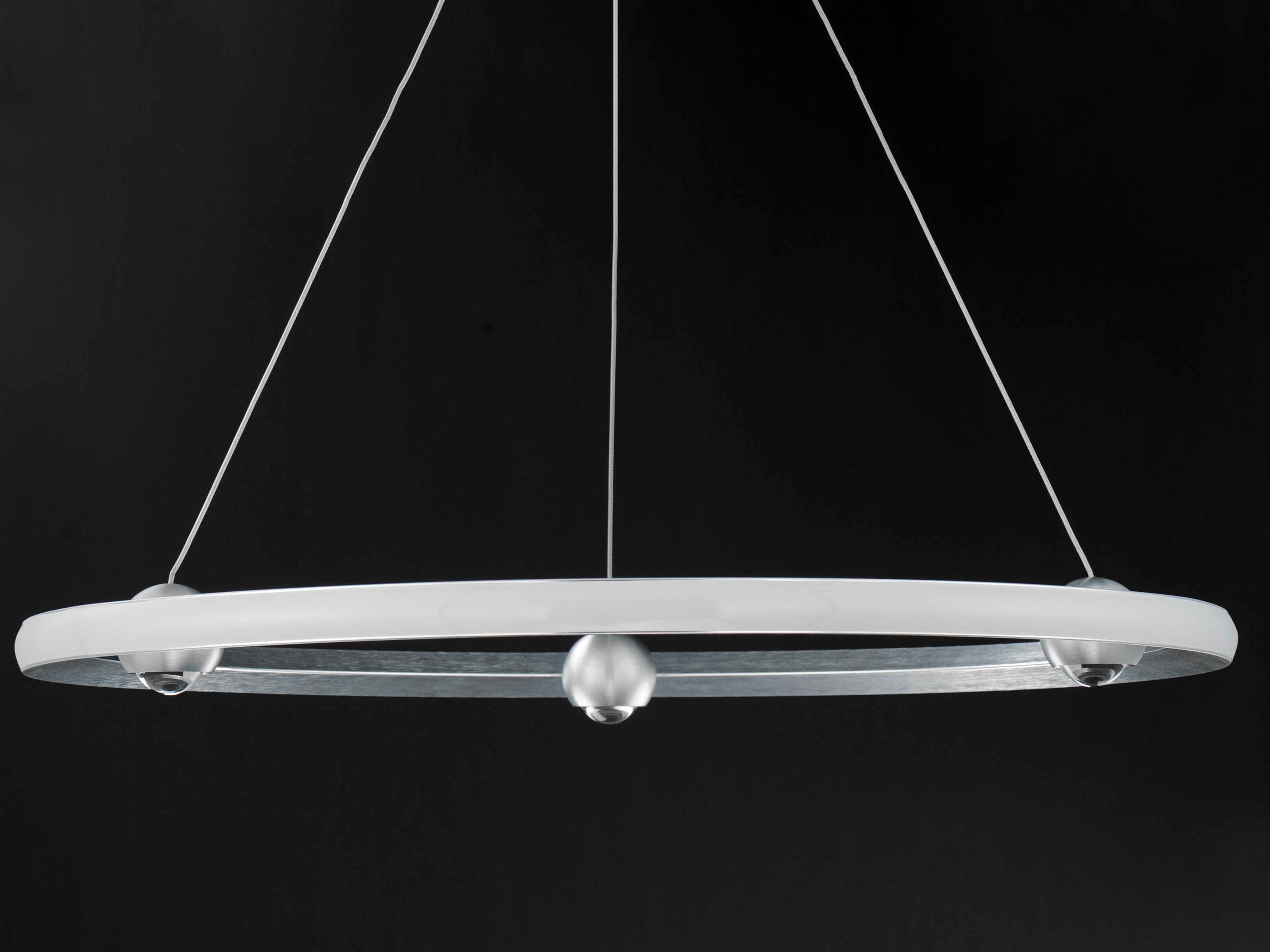ET2 Nodes 1-Light Brushed Aluminum Silver LED Pendant