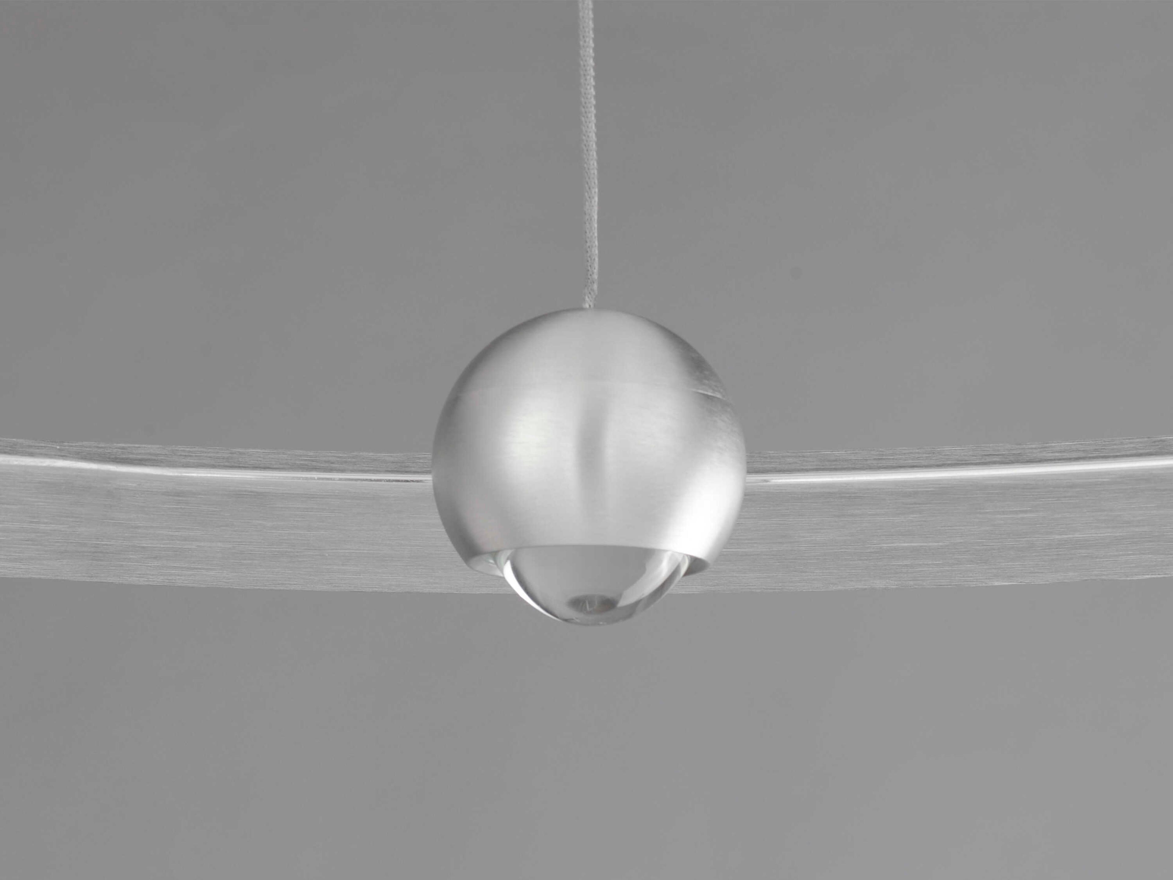 ET2 Nodes 1-Light Brushed Aluminum Silver LED Pendant