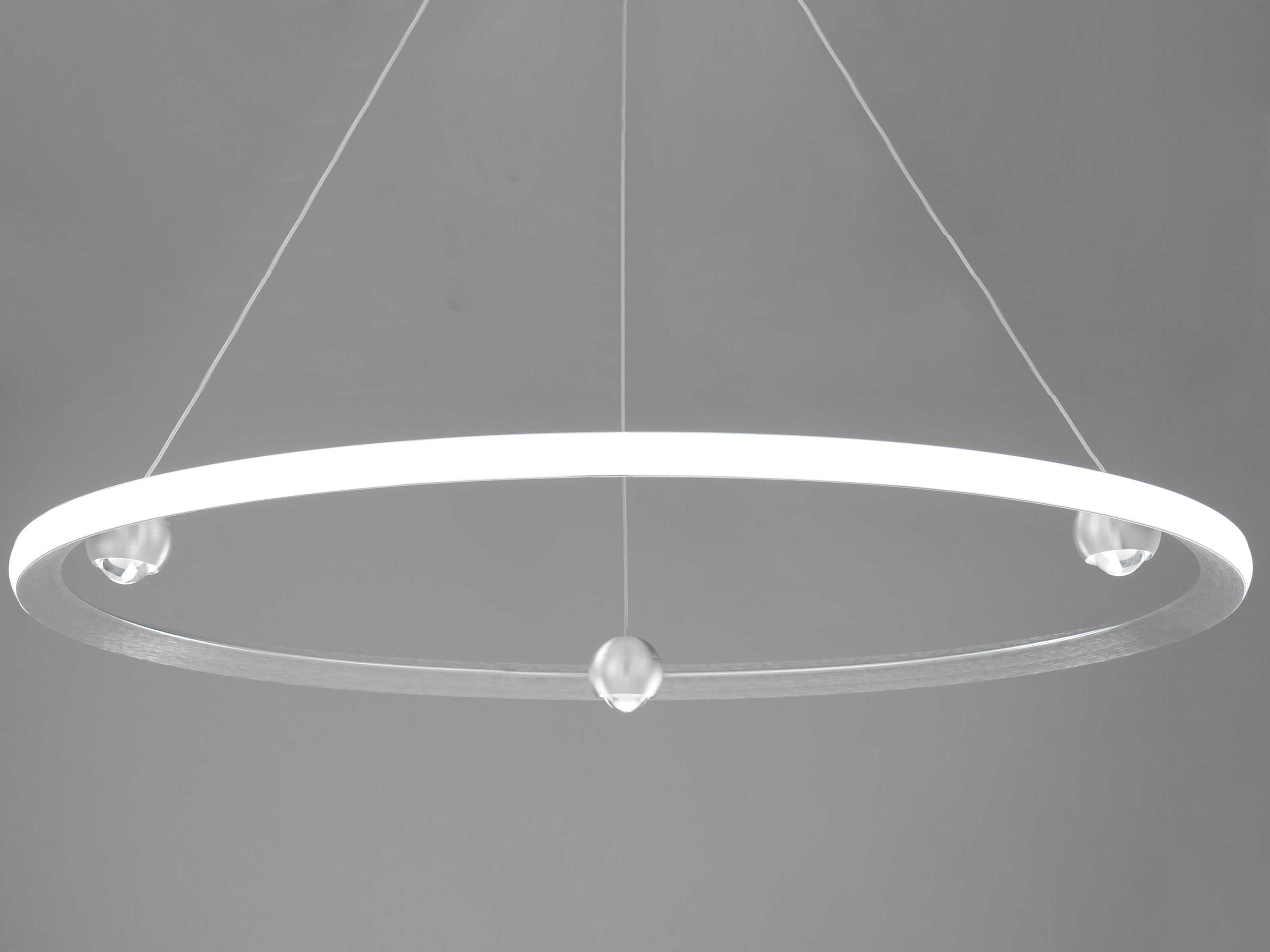 ET2 Nodes 1-Light Brushed Aluminum Silver LED Pendant