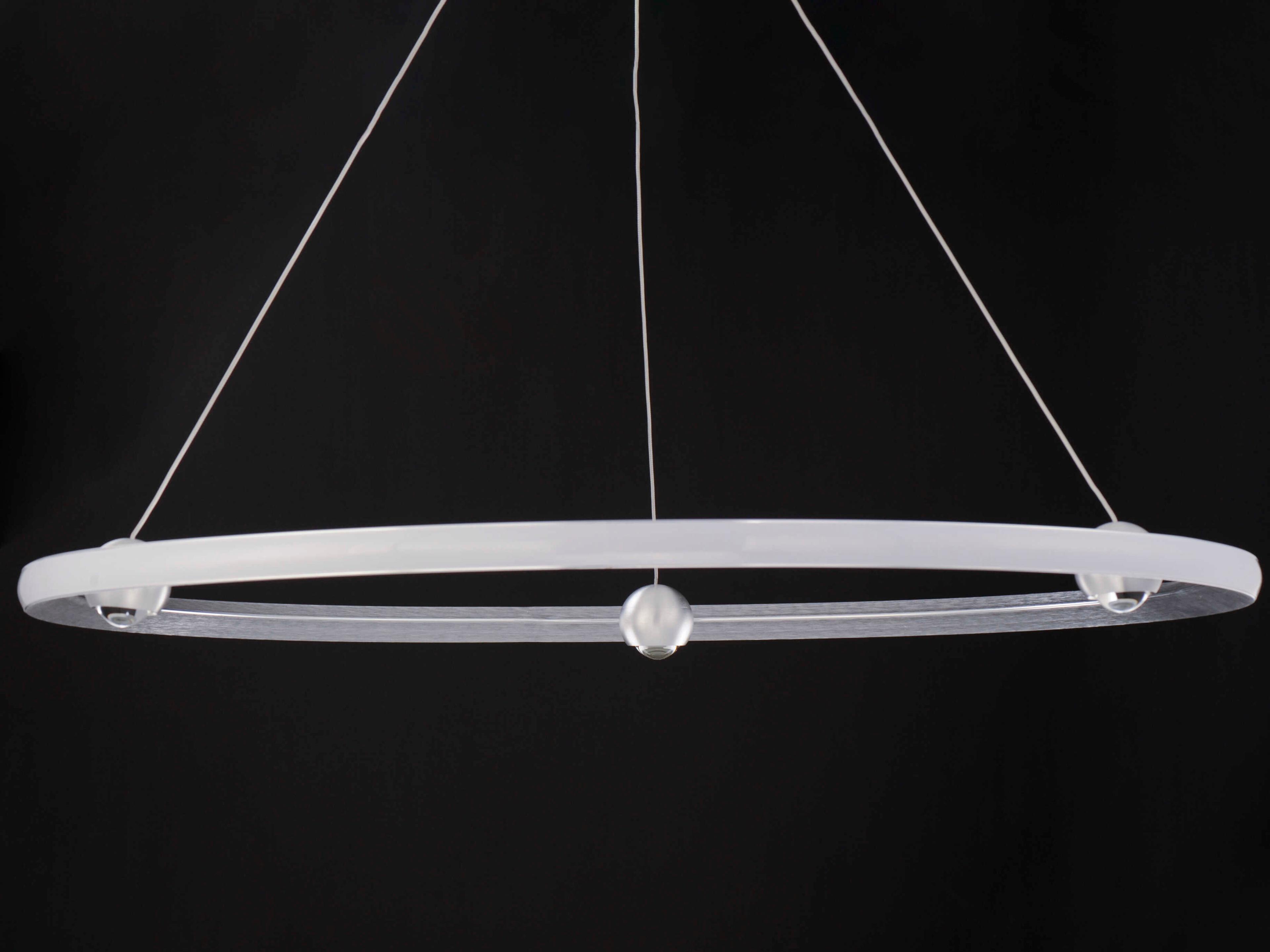 ET2 Nodes 1-Light Brushed Aluminum Silver LED Pendant