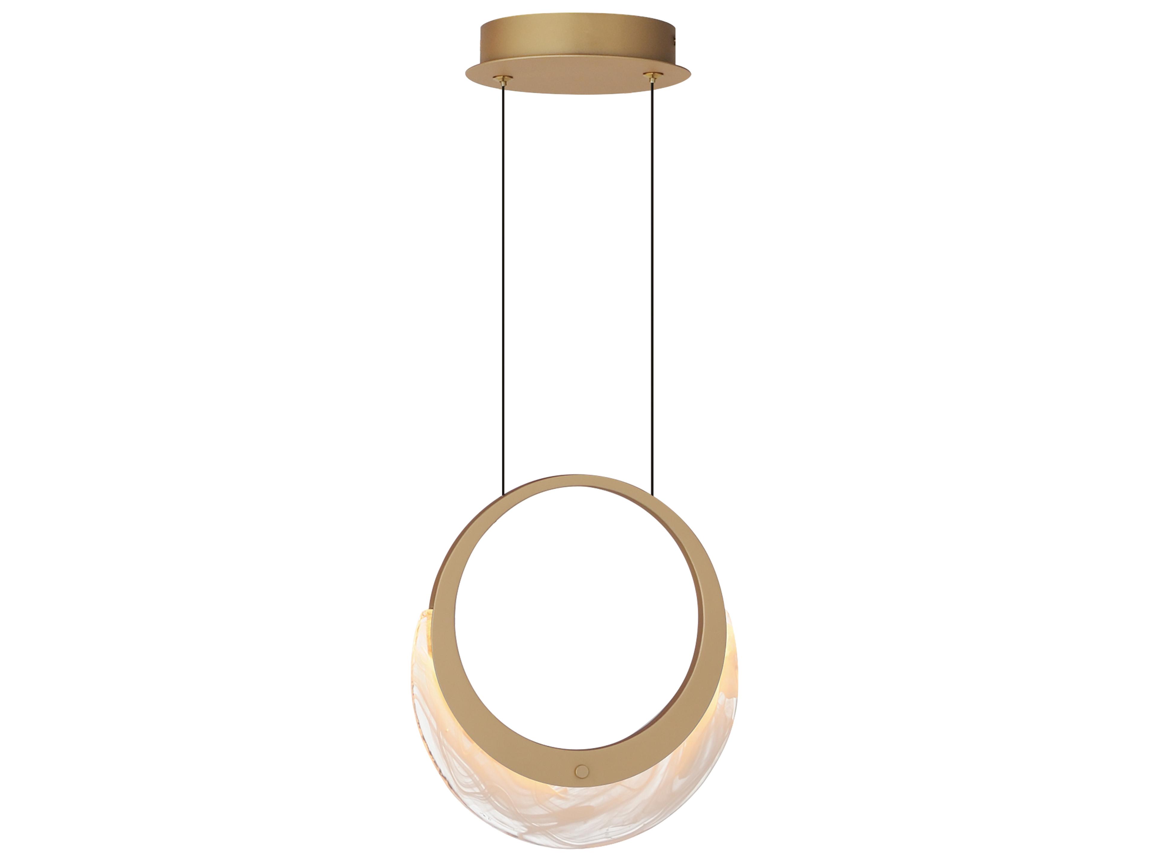 Lyra 1-Light Gold Round Mini Pendant