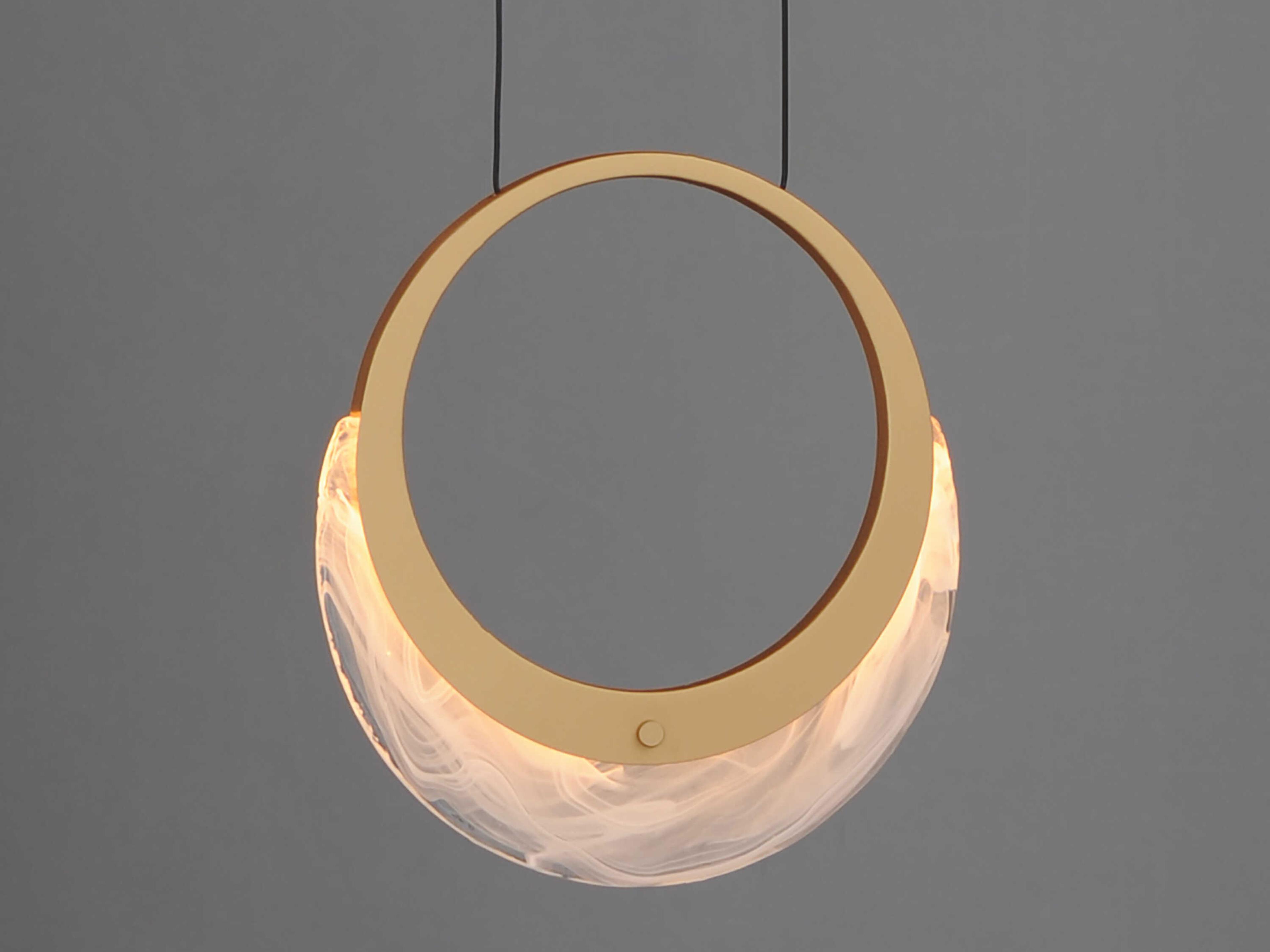 ET2 Lyra 1-Light Gold Round Mini Pendant