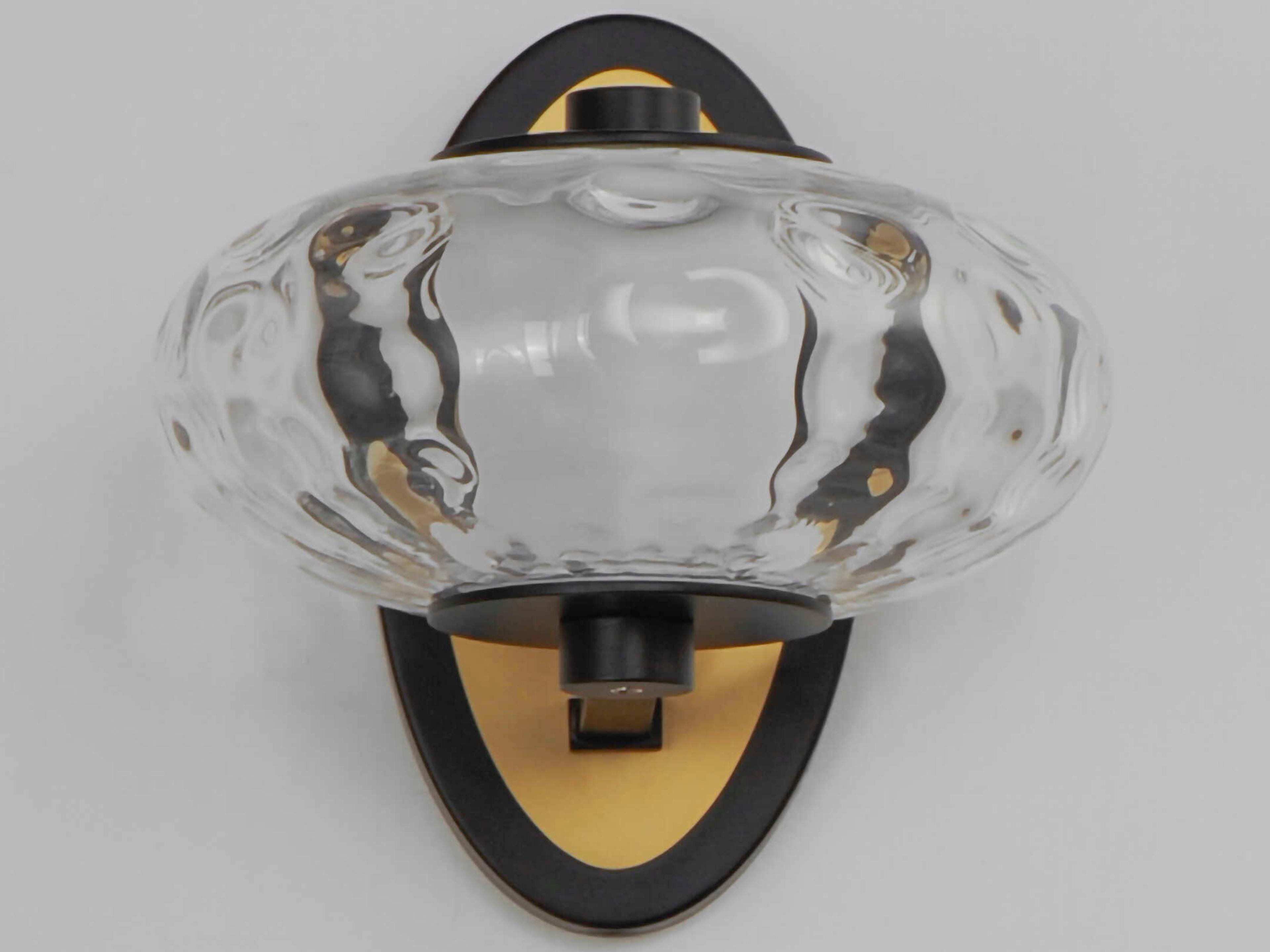 ET2 1-Light Black Natural Aged Brass Wall Sconce