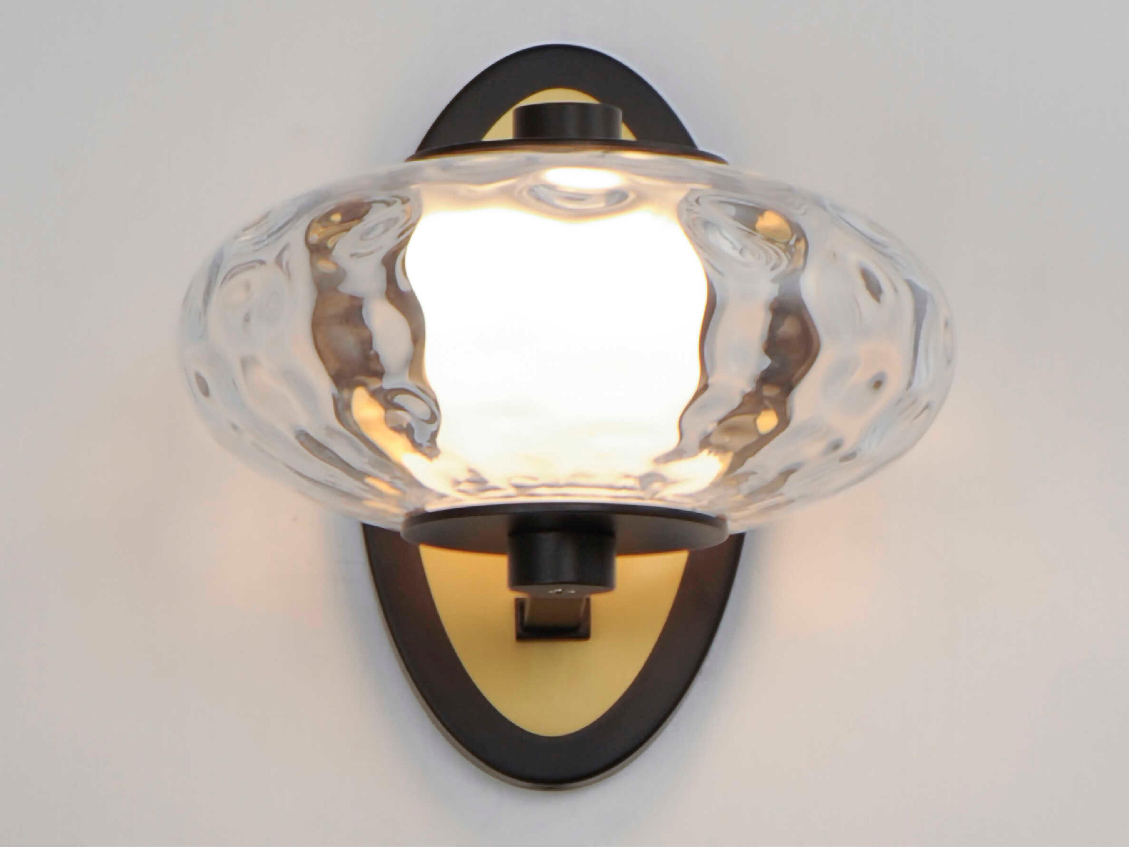 ET2 1-Light Black Natural Aged Brass Wall Sconce