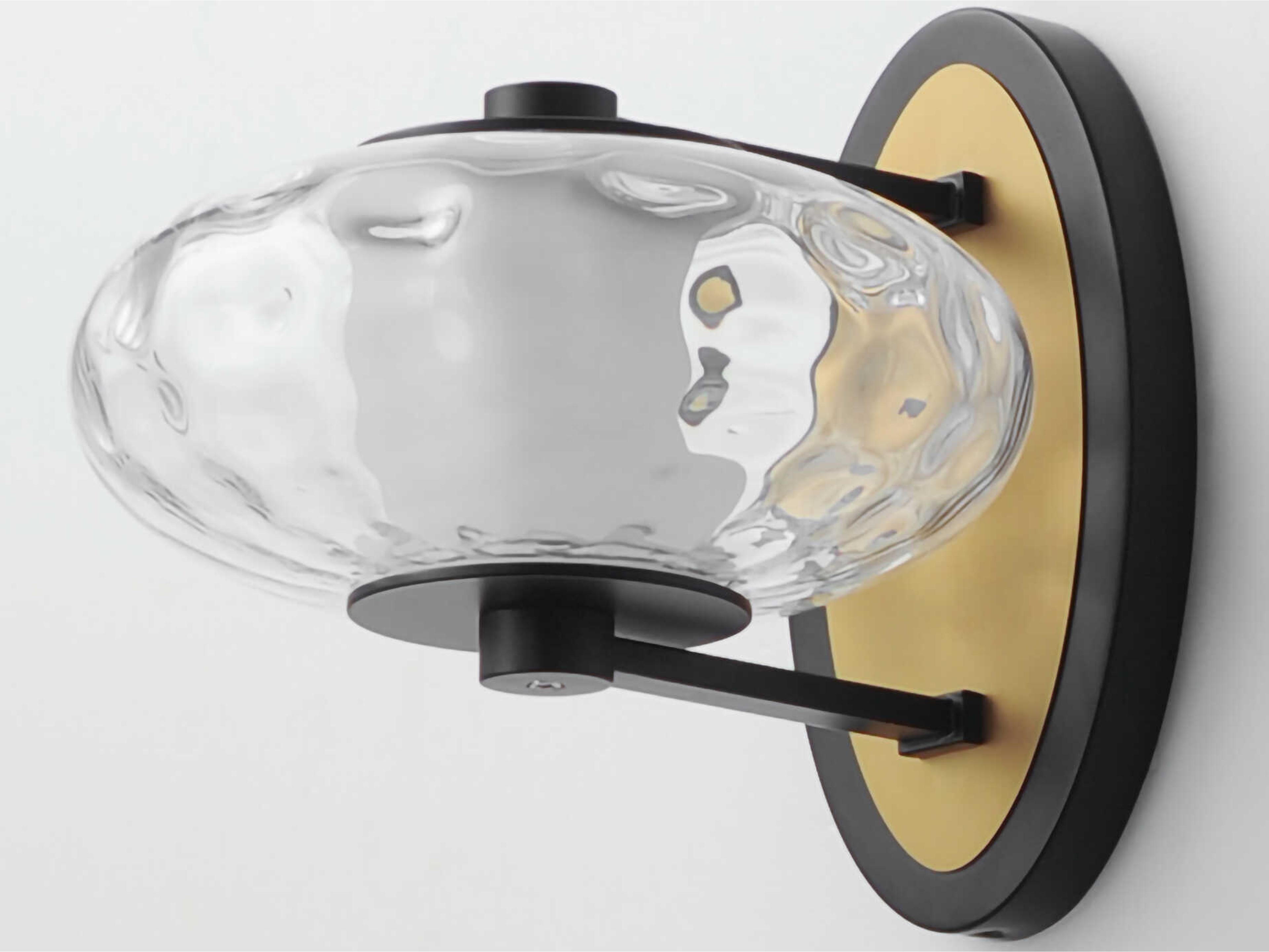 ET2 1-Light Black Natural Aged Brass Wall Sconce