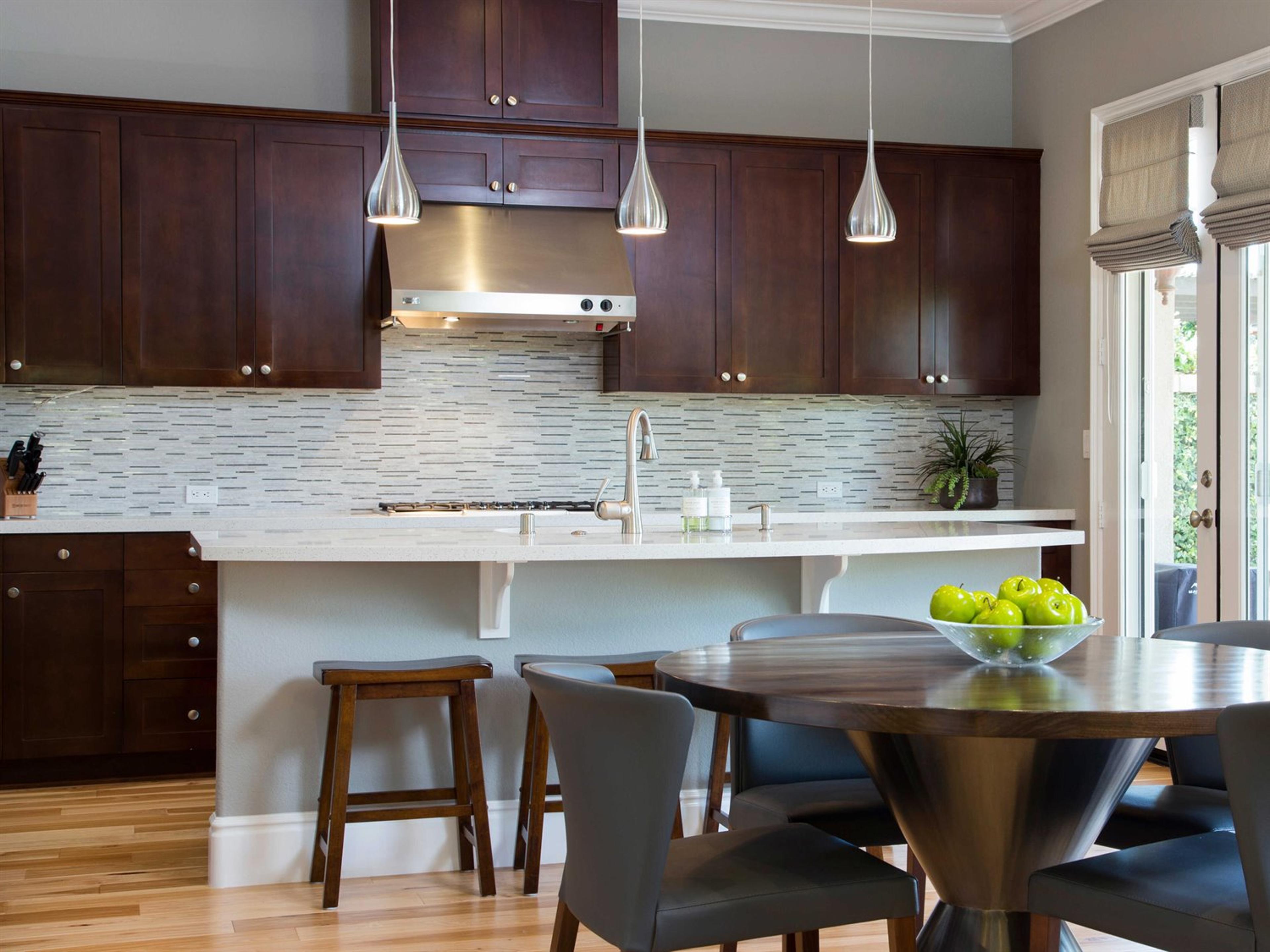 ET2 1-Light Satin Nickel Bell Pendant