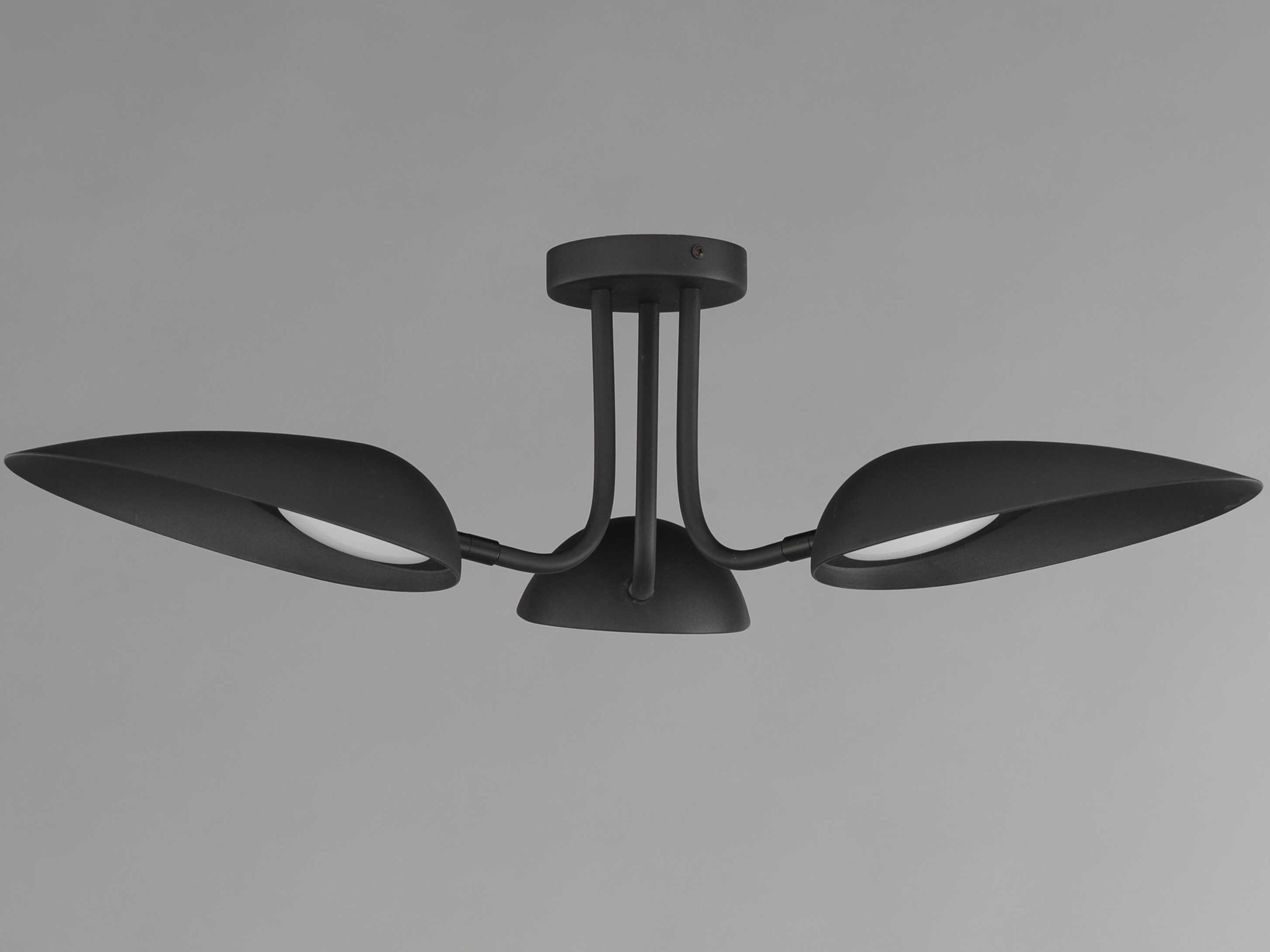 ET2 Marsh 3-Light Black Dome Semi Flush Mount