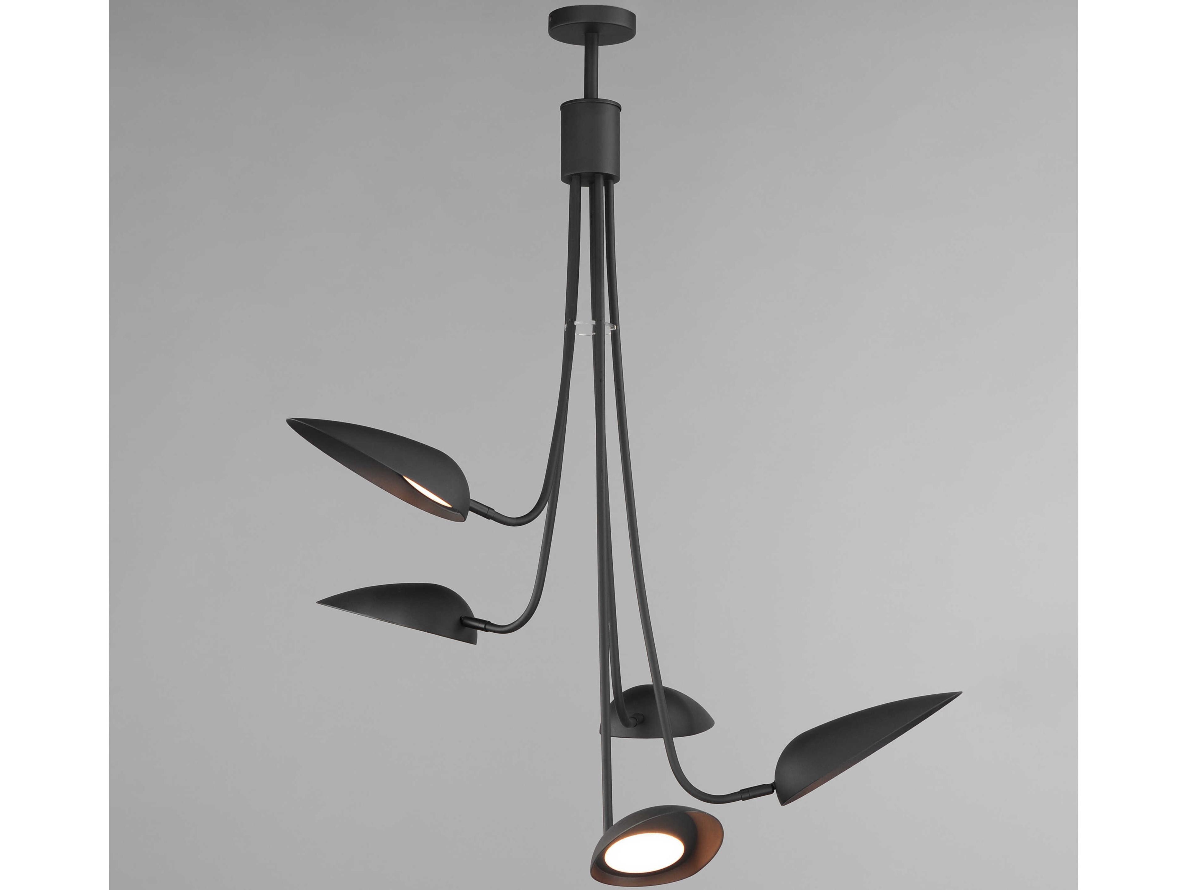 ET2 Marsh 5-Light Black Dome Pendant