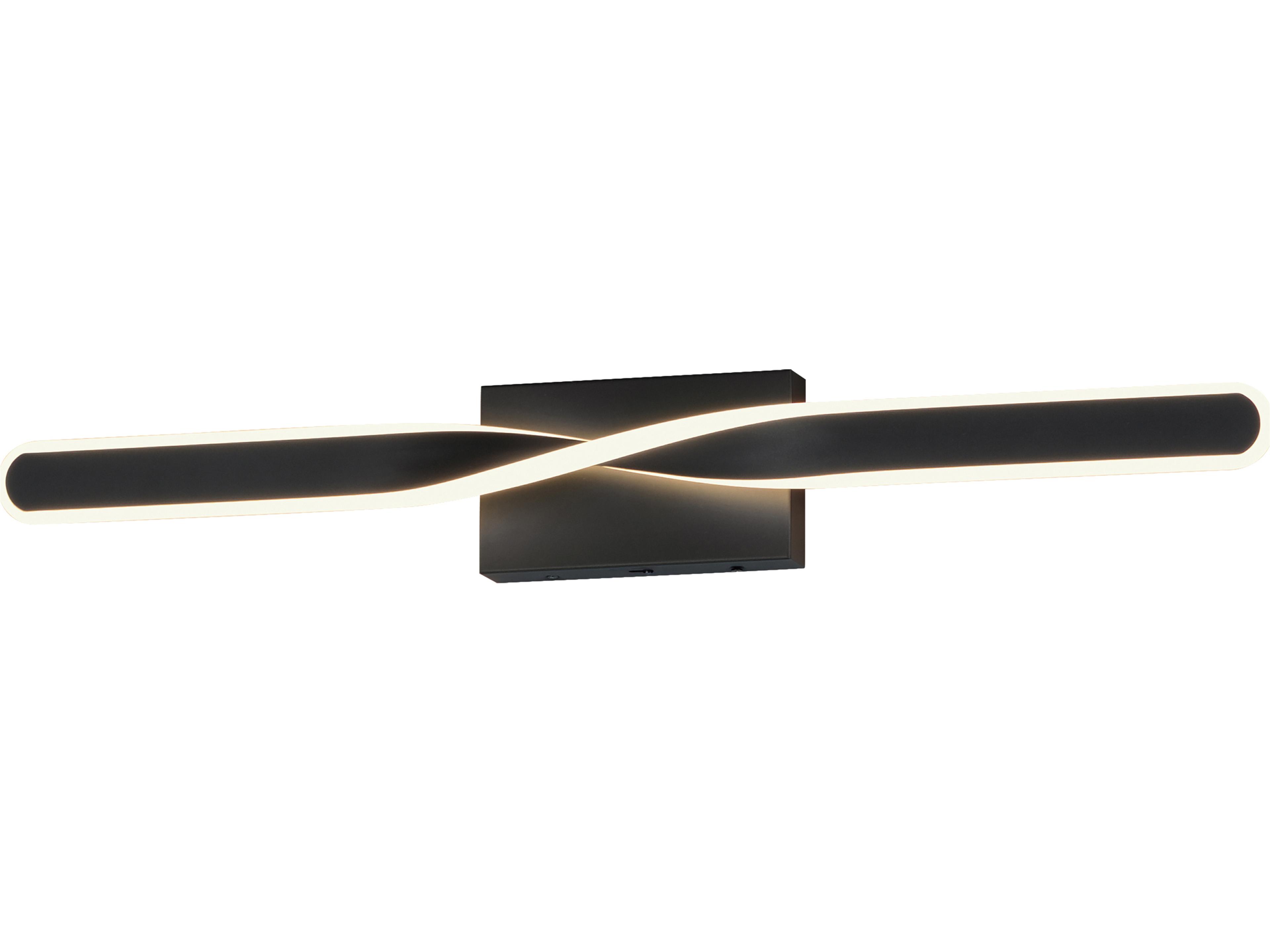 Pirouette 1-Light Black Vanity Light