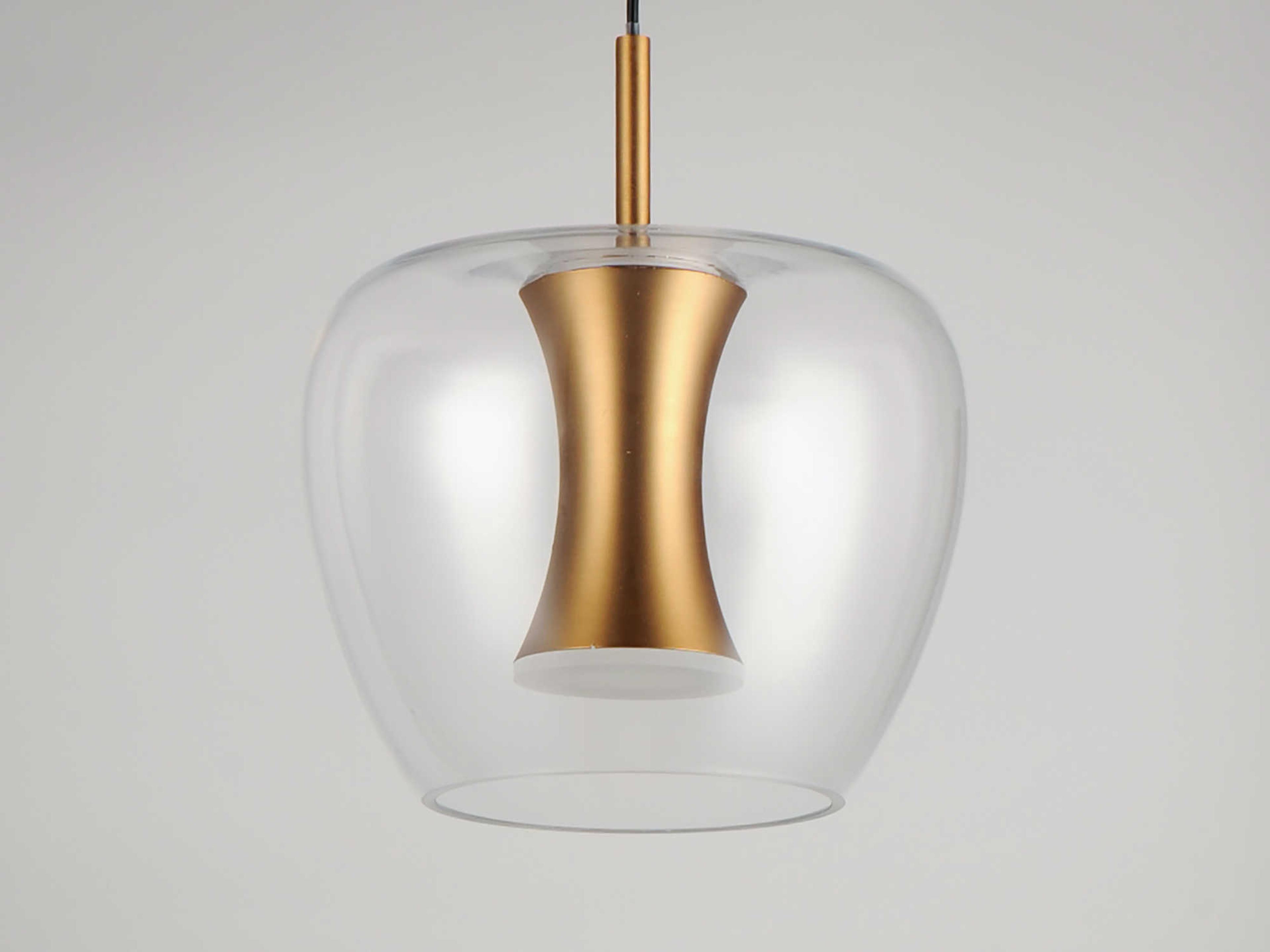 ET2 1-Light Black Gold Glass LED Mini Pendant