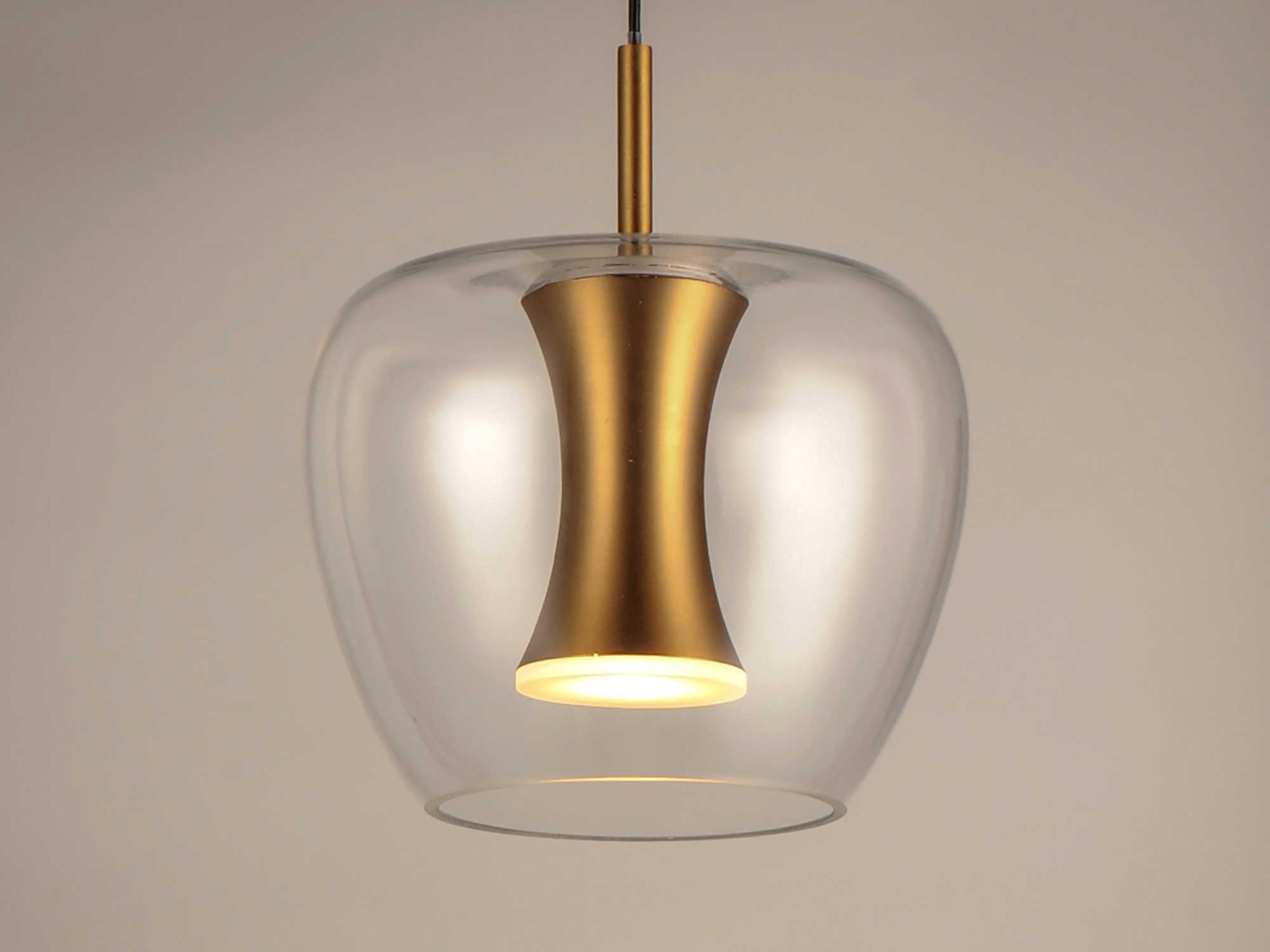 ET2 1-Light Black Gold Glass LED Mini Pendant