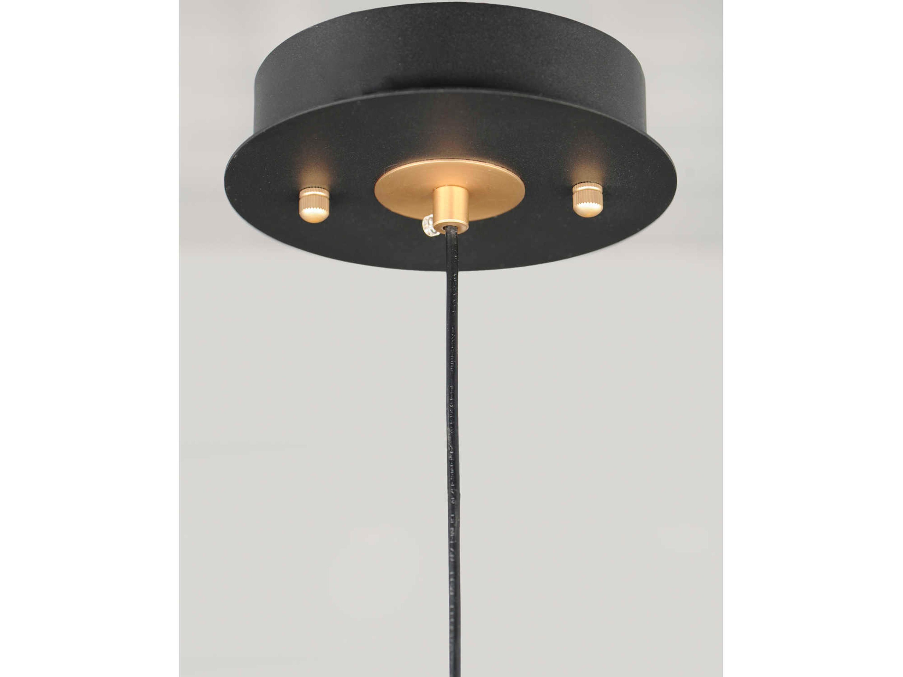 ET2 1-Light Black Gold Glass LED Mini Pendant
