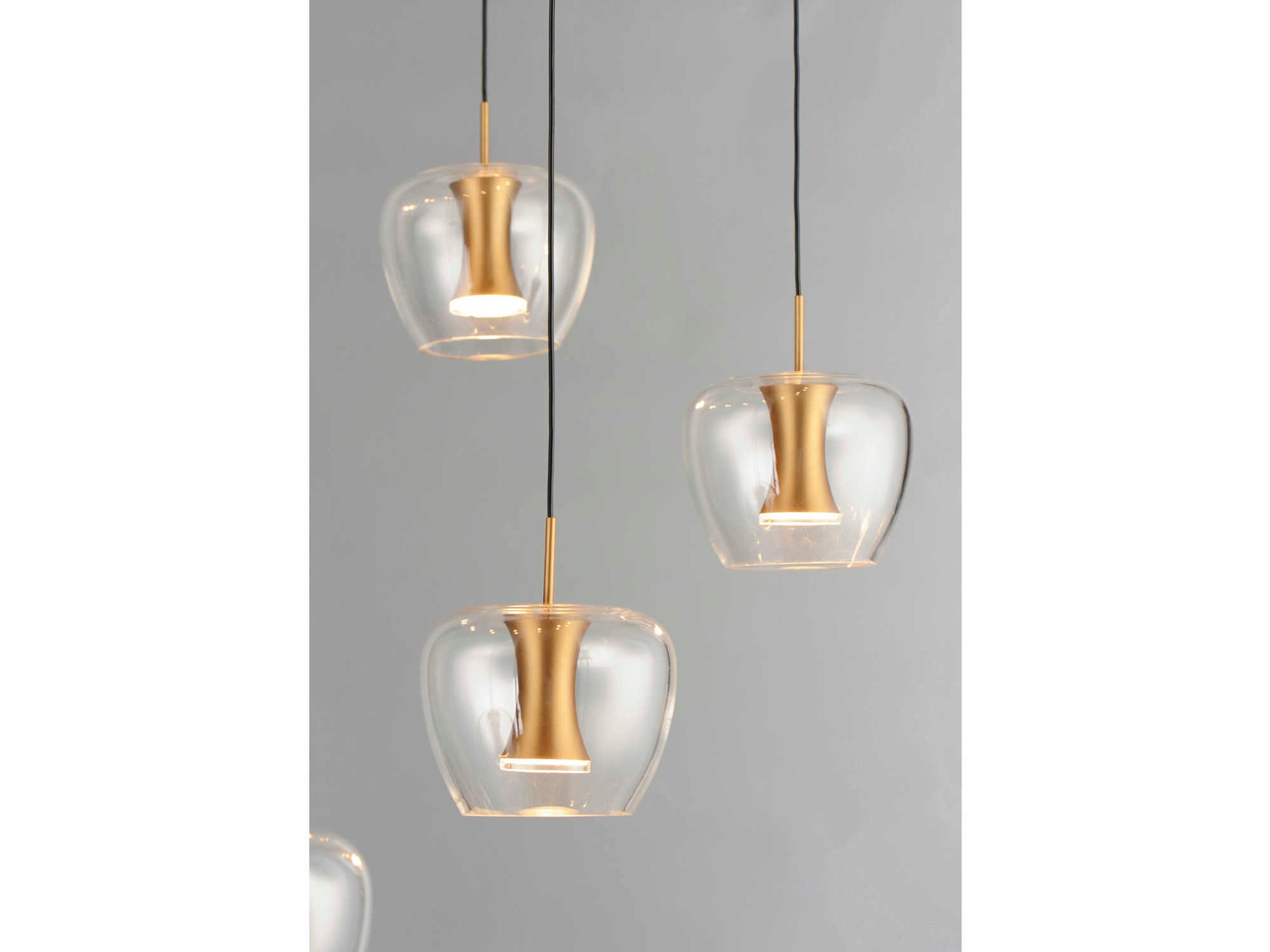 ET2 Newton 25-Light Black Gold Glass LED Pendant