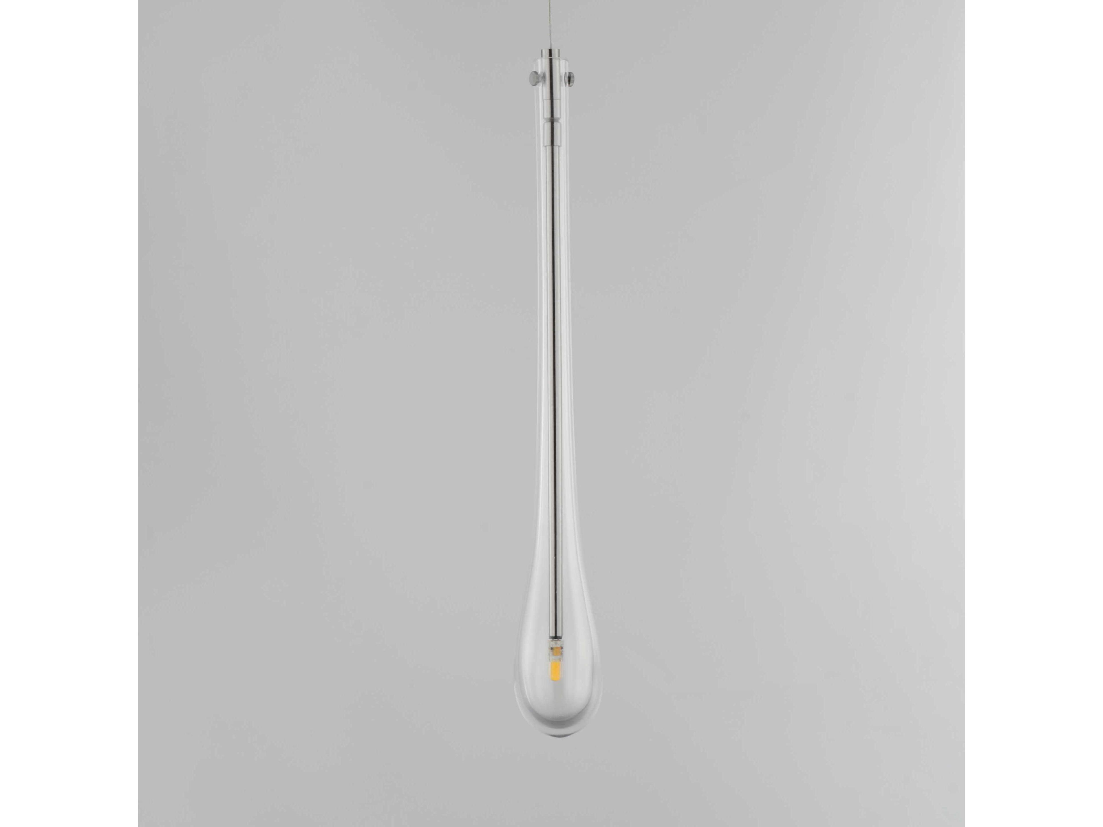 ET2 1-Light Satin Nickel Crystal Glass Mini Pendant