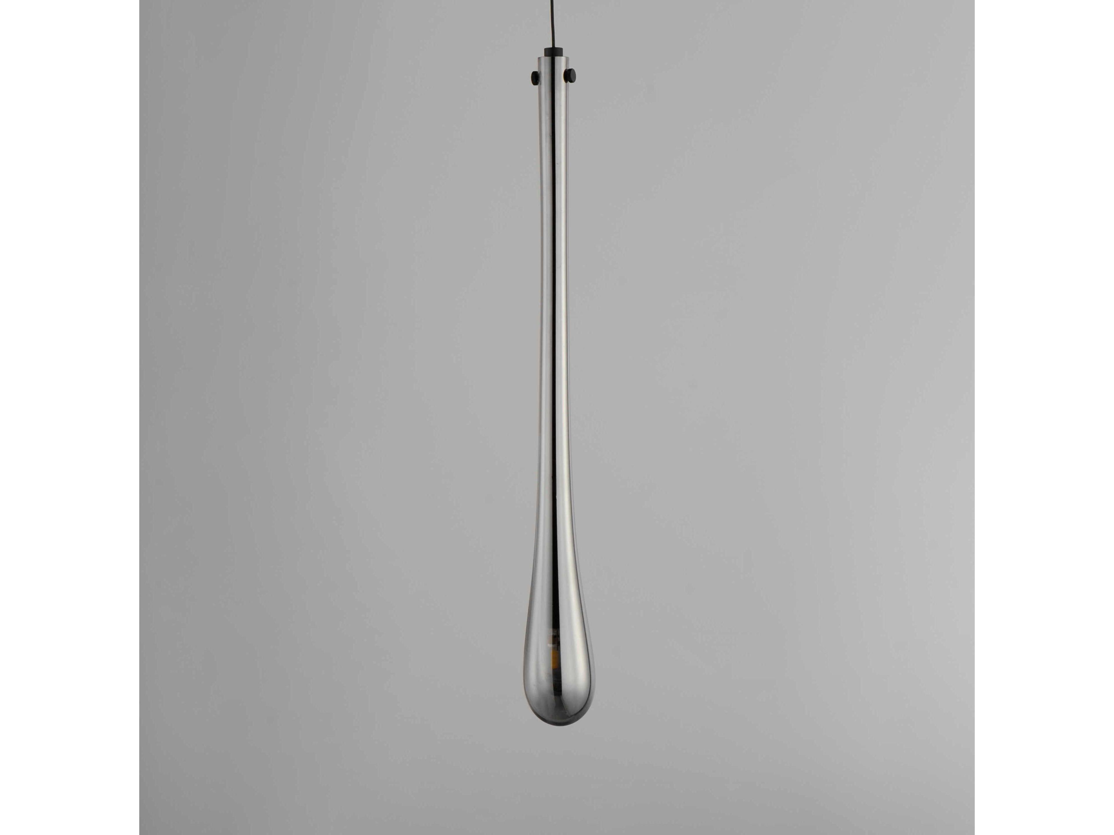 ET2 1-Light Black Glass LED Mini Pendant