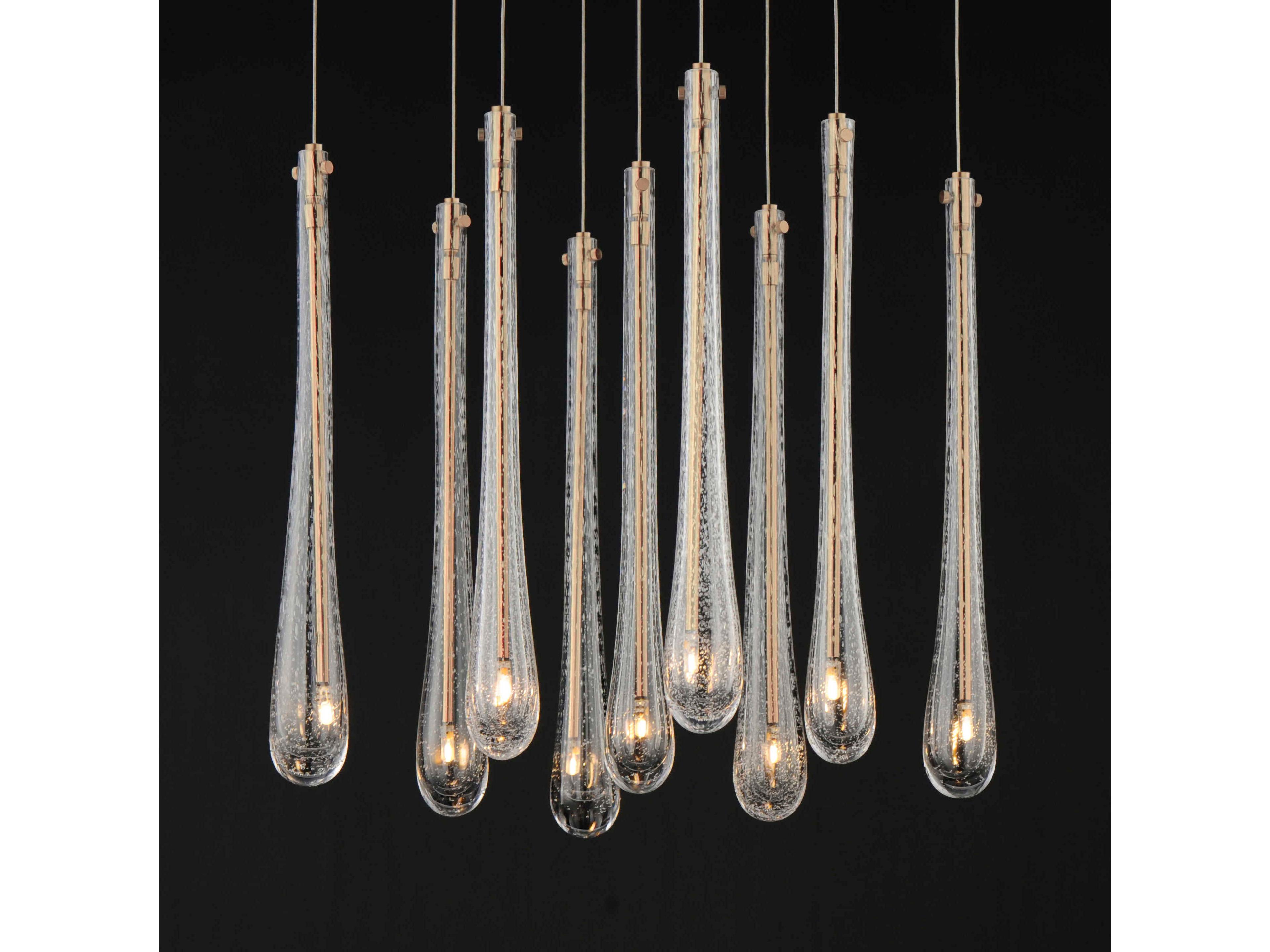ET2 Stillo 9-Light Gold Crystal Glass Pendant