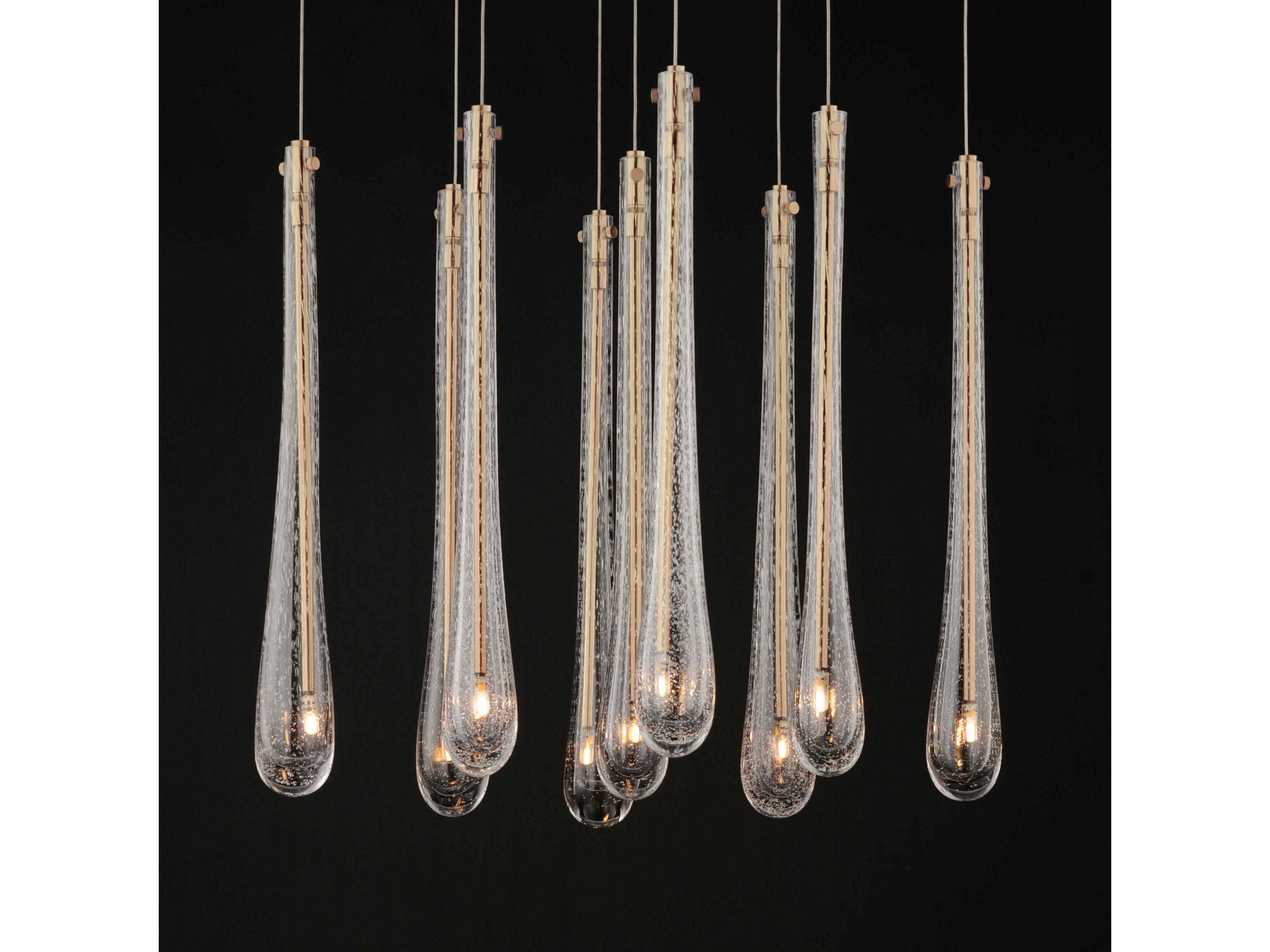 ET2 Stillo 9-Light Gold Crystal Glass Pendant